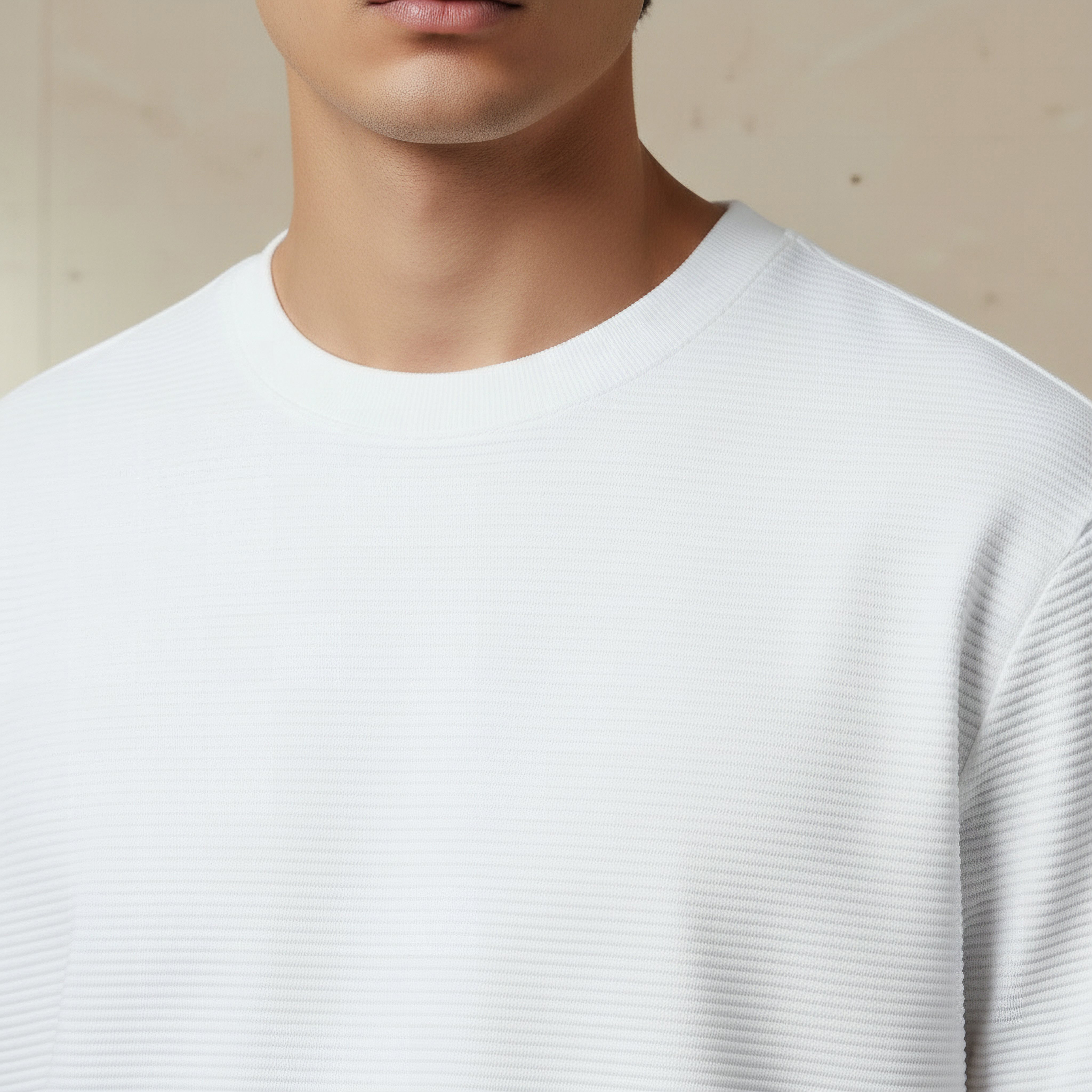 Lee Cooper Men Relaxed Fit Crew Neck Short Sleeves Ribbed T-shirt-men-clothing-tshirtsandpolos-tshirts-image-4
