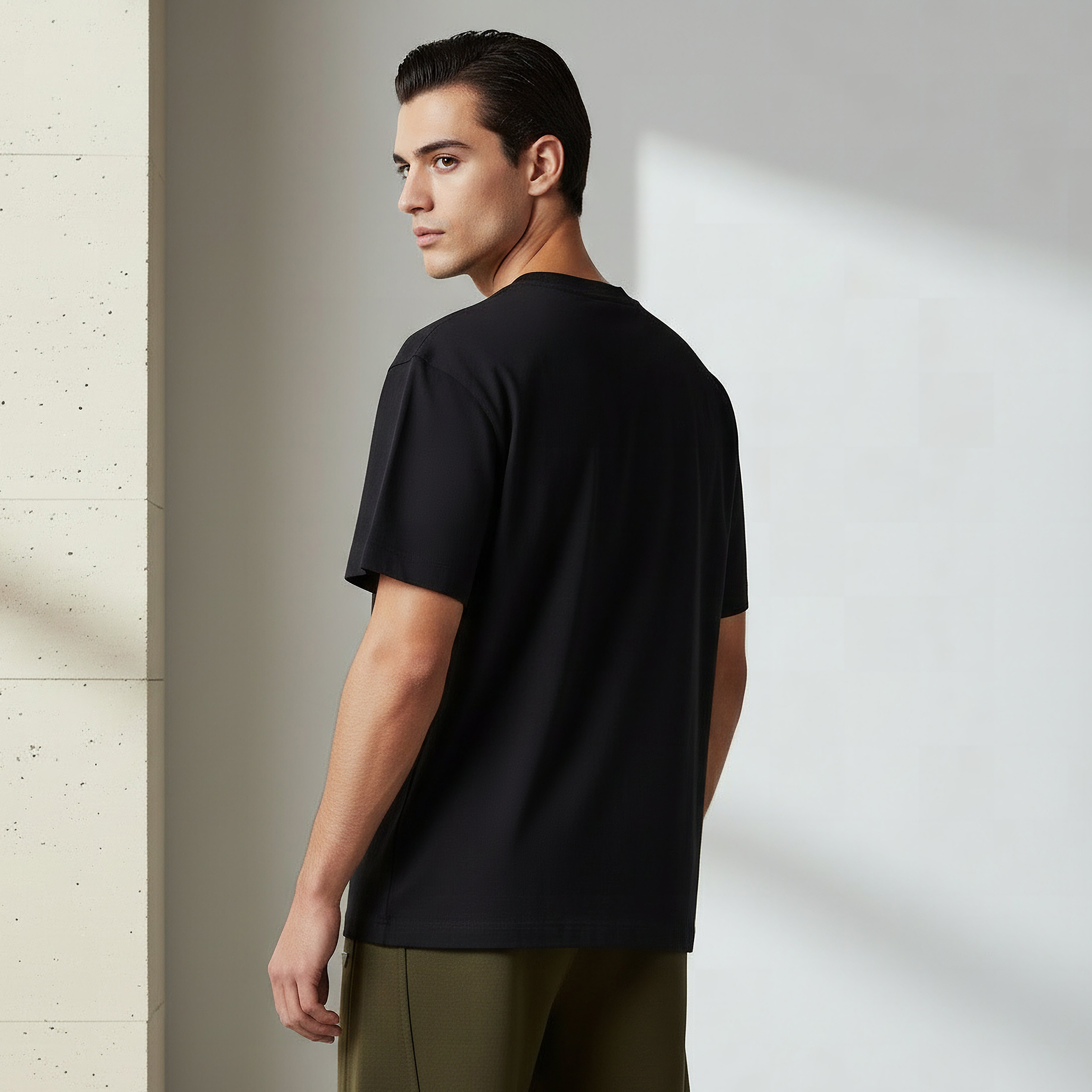 Lee Cooper Men Regular Fit Crew Neck Short Sleeves Embellished T-shirt-men-clothing-tshirtsandpolos-tshirts-image-3