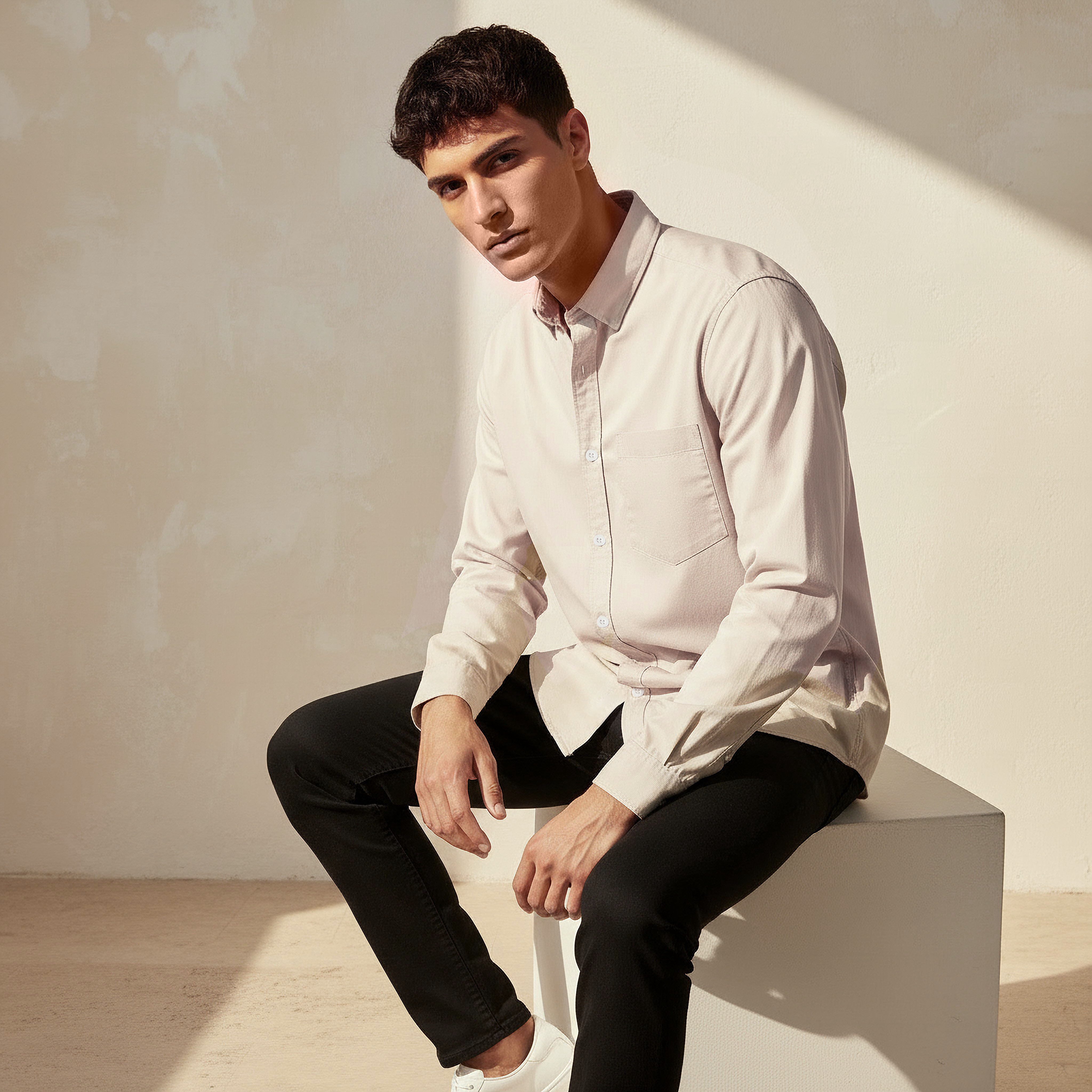 Lee Cooper Men Regular Fit Collar Long Sleeves Shirt-men-clothing-shirts-image-1