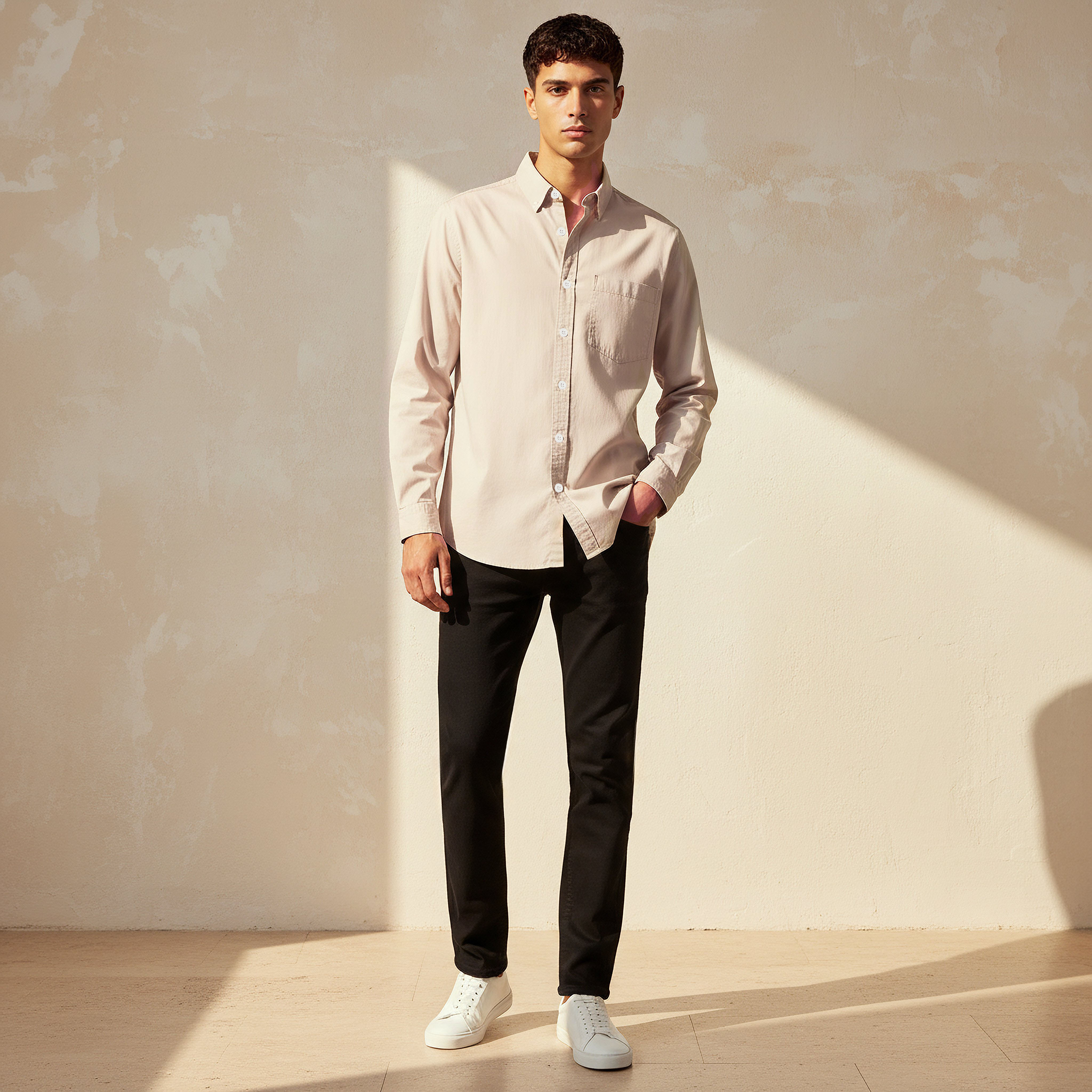 Lee Cooper Men Regular Fit Collar Long Sleeves Shirt-men-clothing-shirts-image-3