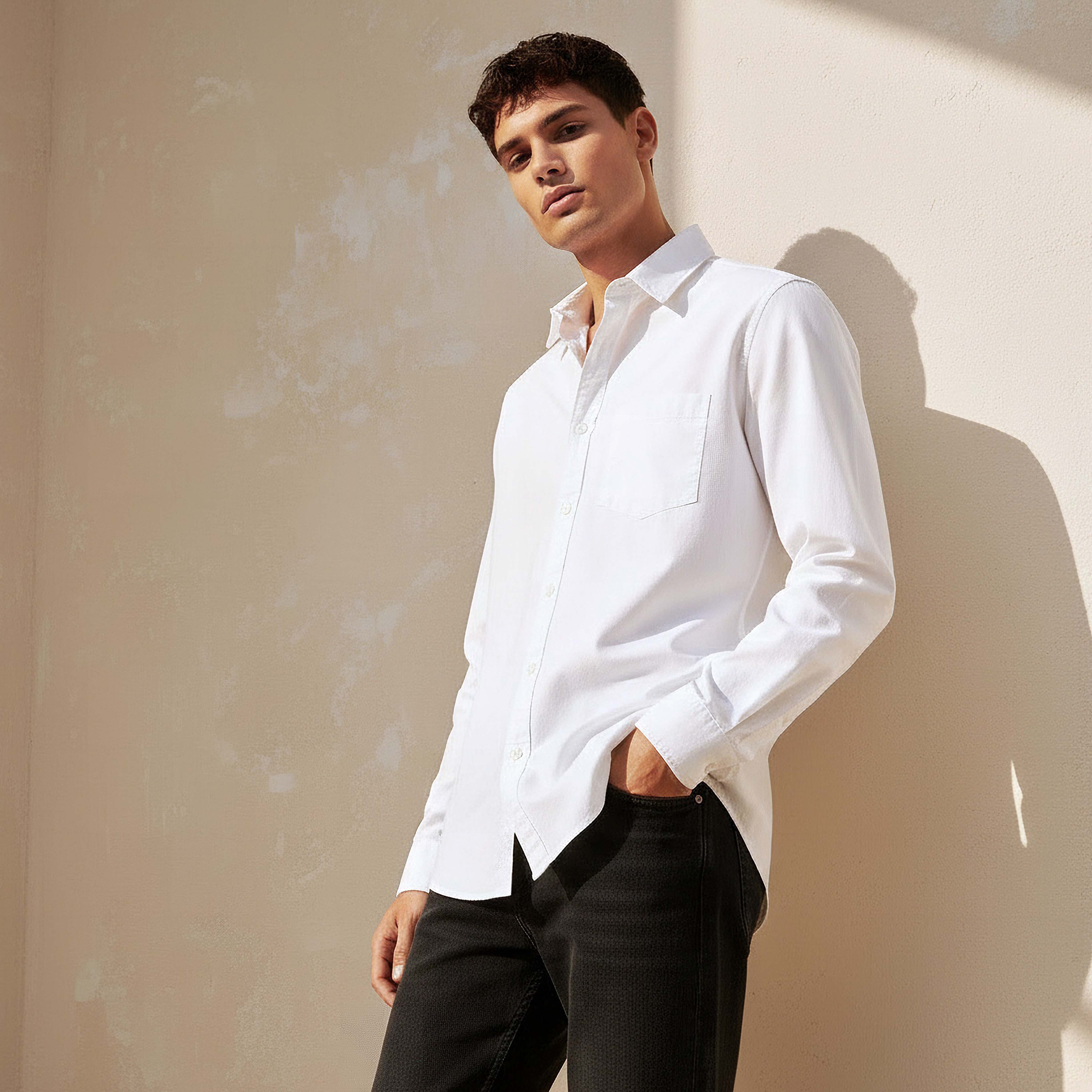 Lee Cooper Men Regular Fit Collar Long Sleeves Shirt-men-clothing-shirts-image-1