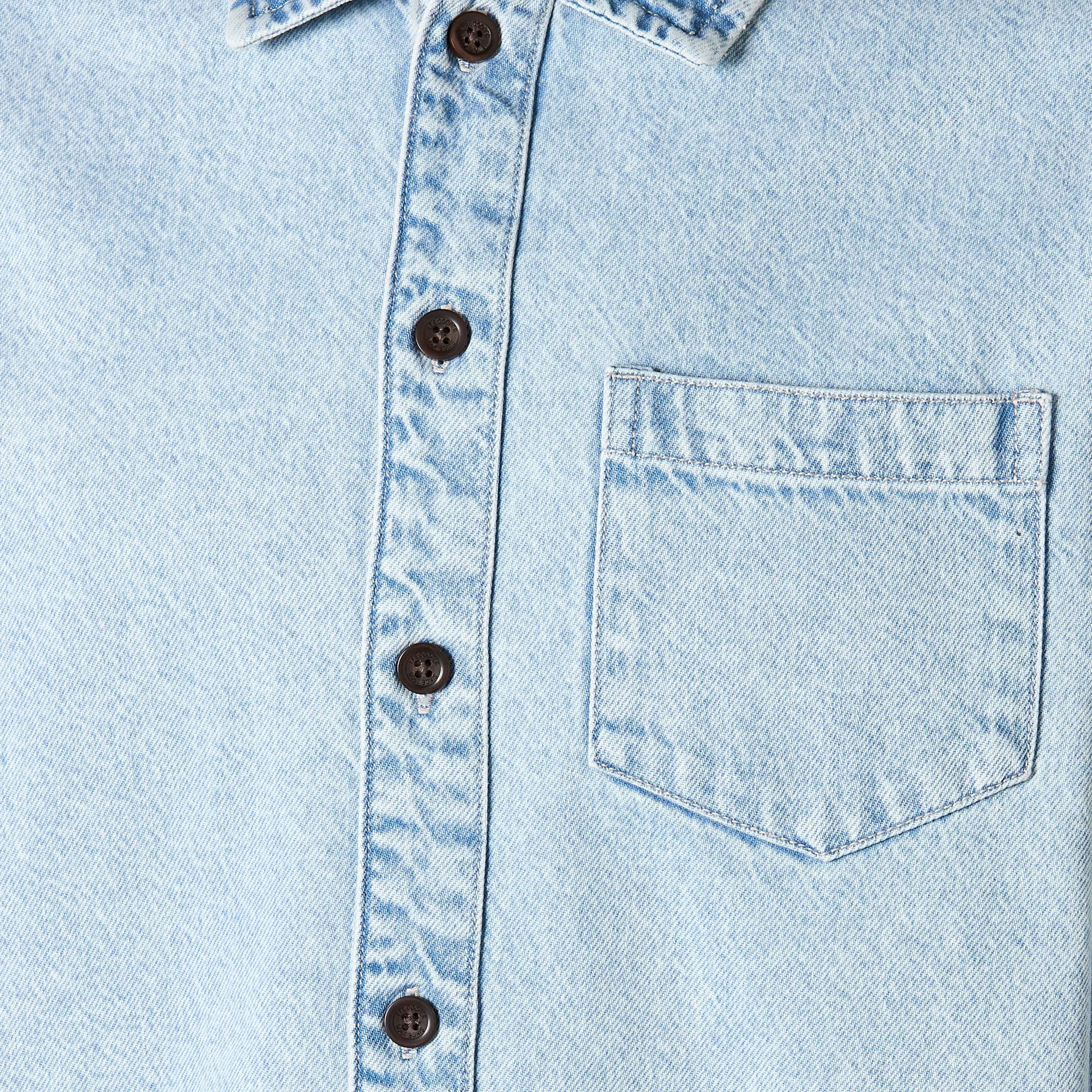 Lee Cooper Men Regular Fit Collared Long Sleeves Denim Shirt-men-clothing-shirts-image-6