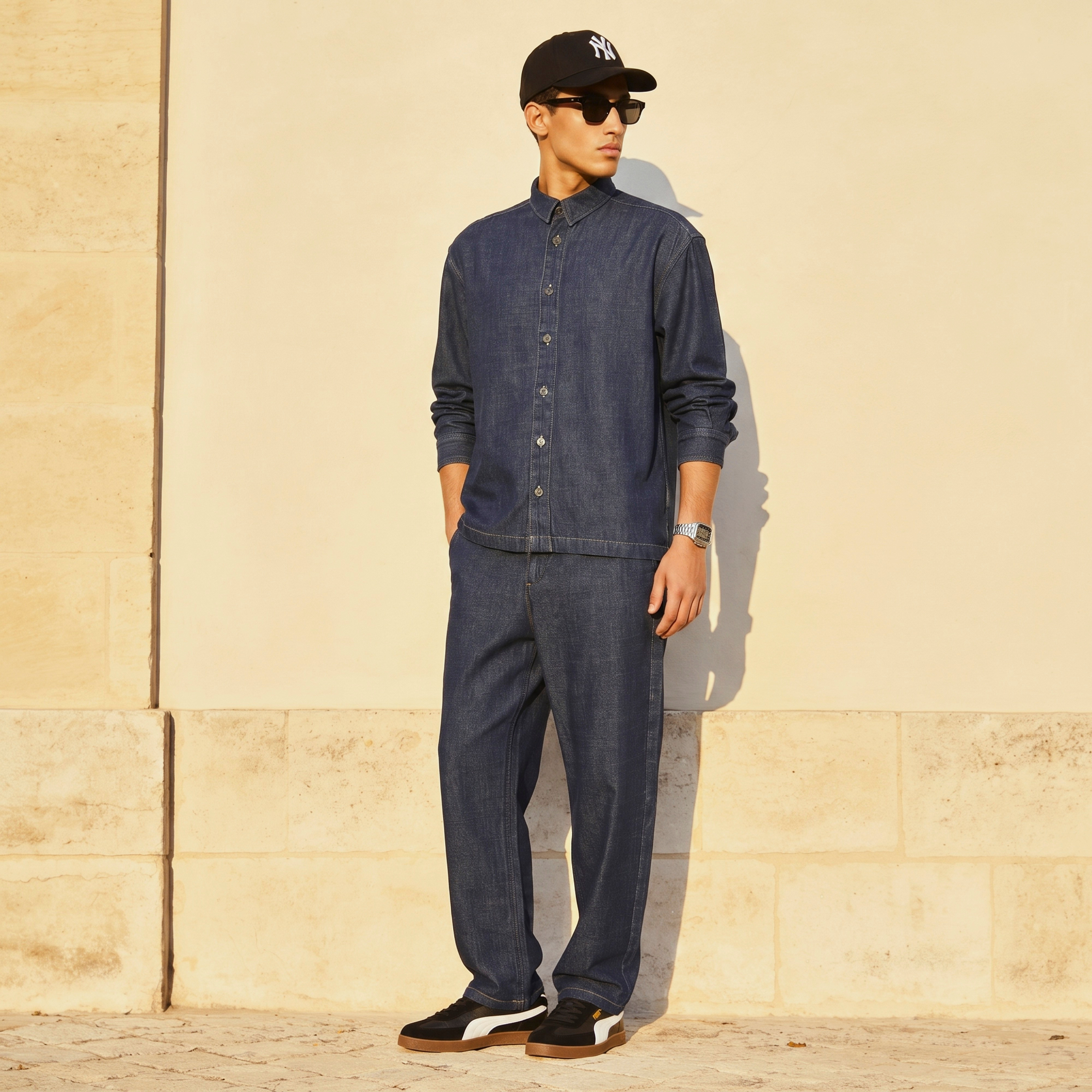 Lee Cooper Regular Fit Denim Long Sleeves Shirt-men-clothing-shirts-image-5