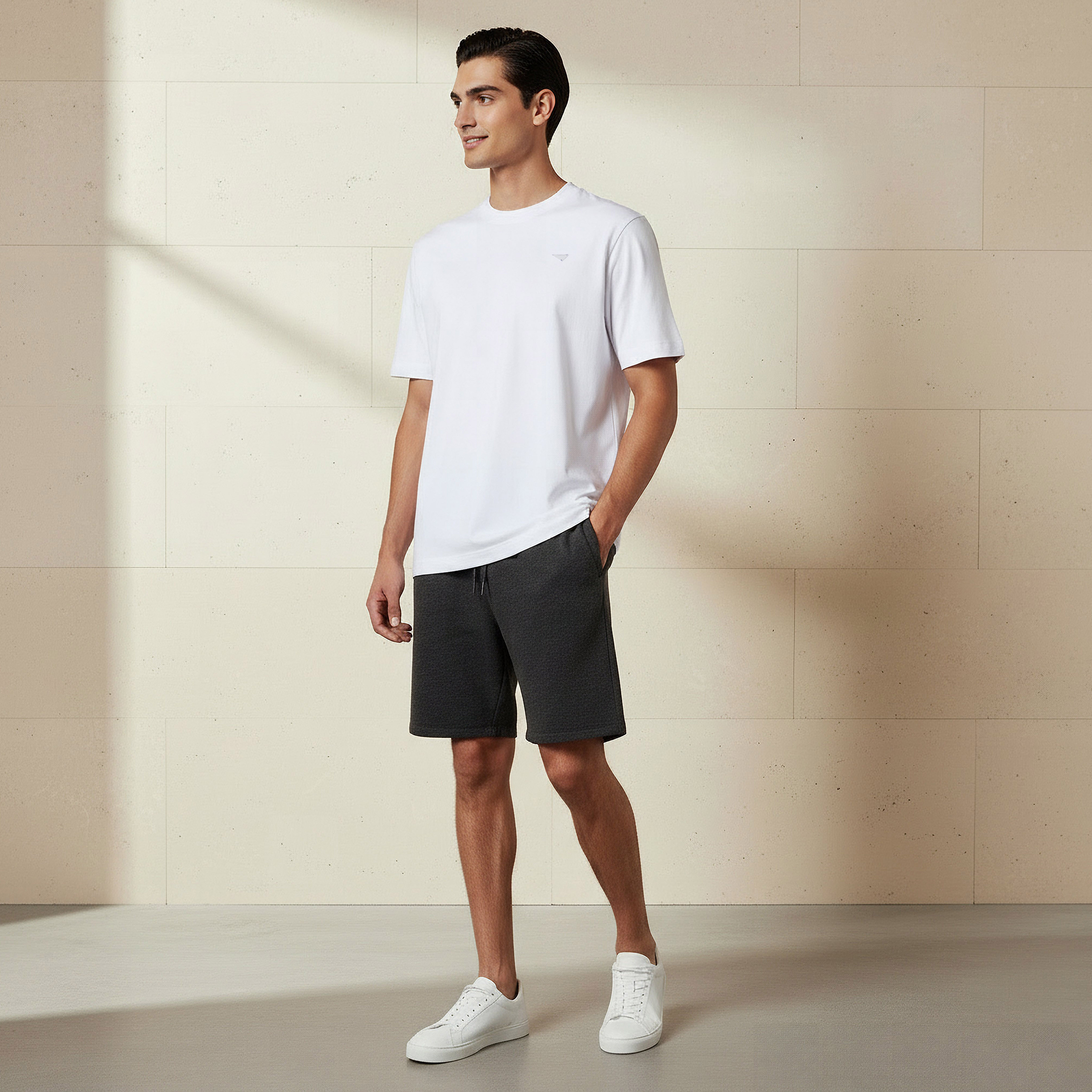 Lee Cooper Men Regular Fit Crew Neck Short Sleeves Badge Detail T-shirt-men-clothing-tshirtsandpolos-tshirts-image-2