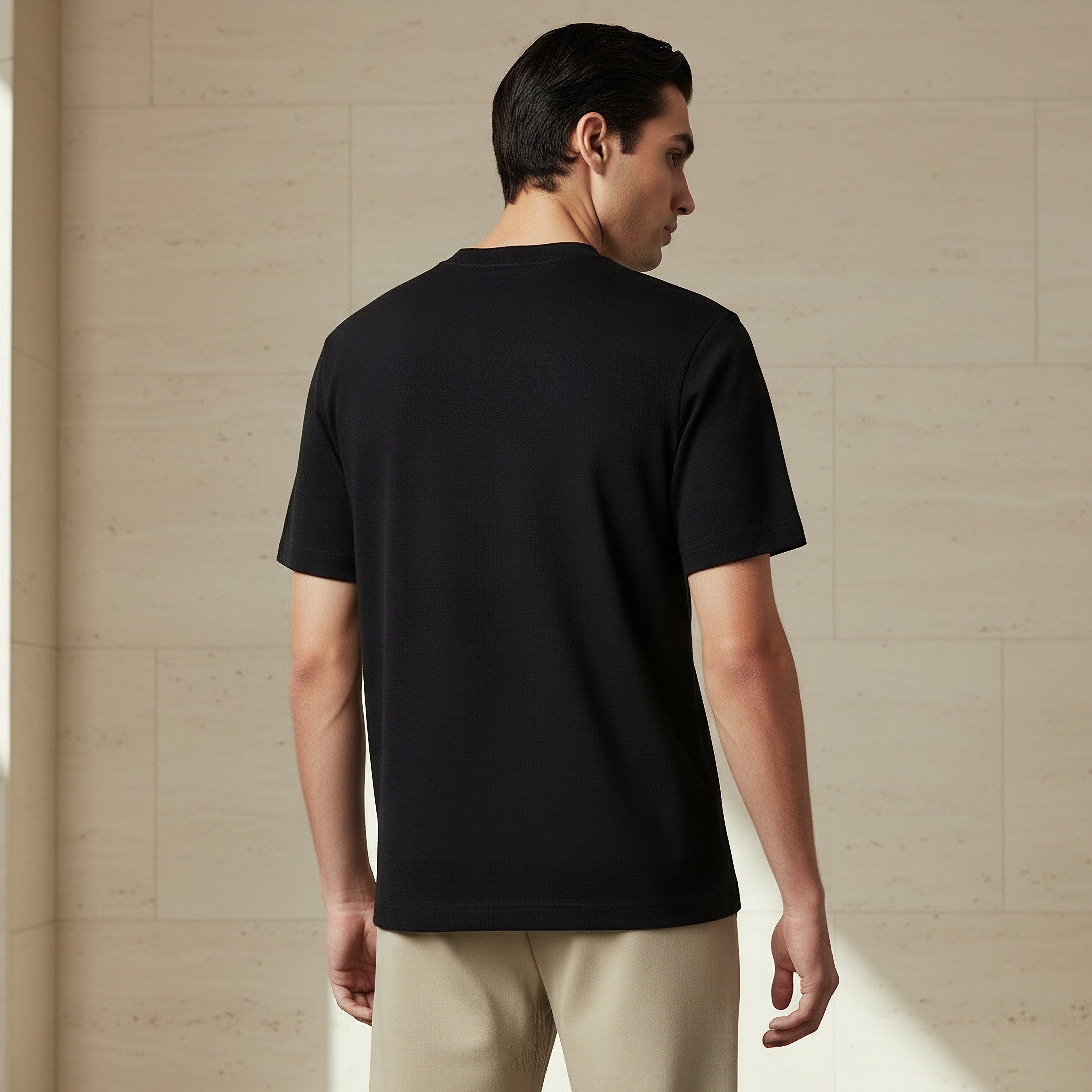 Lee Cooper Men Regular Fit Crew Neck Short Sleeves Badge Detail T-shirt-men-clothing-tshirtsandpolos-tshirts-image-3