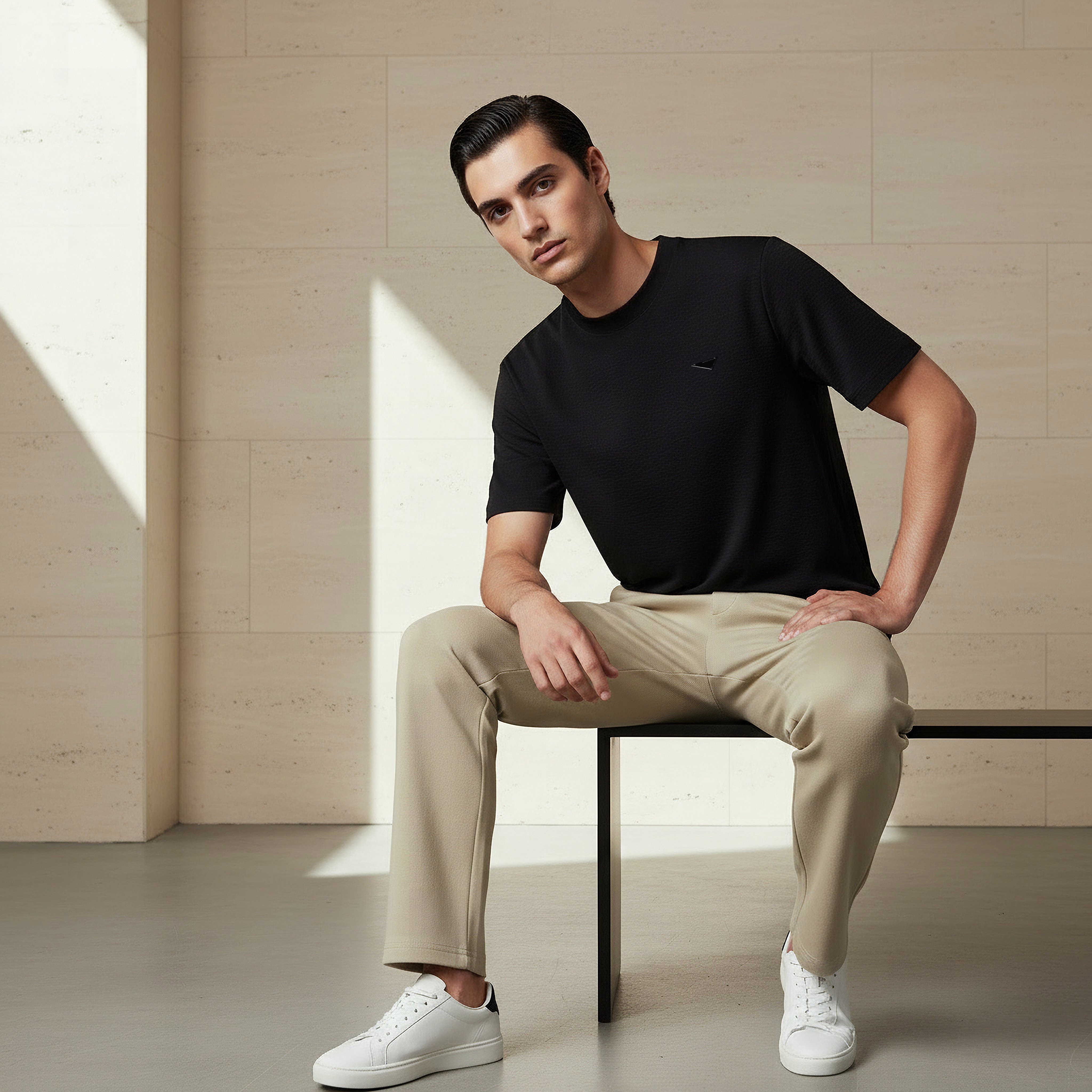 Lee Cooper Men Regular Fit Crew Neck Short Sleeves Badge Detail T-shirt-men-clothing-tshirtsandpolos-tshirts-image-5