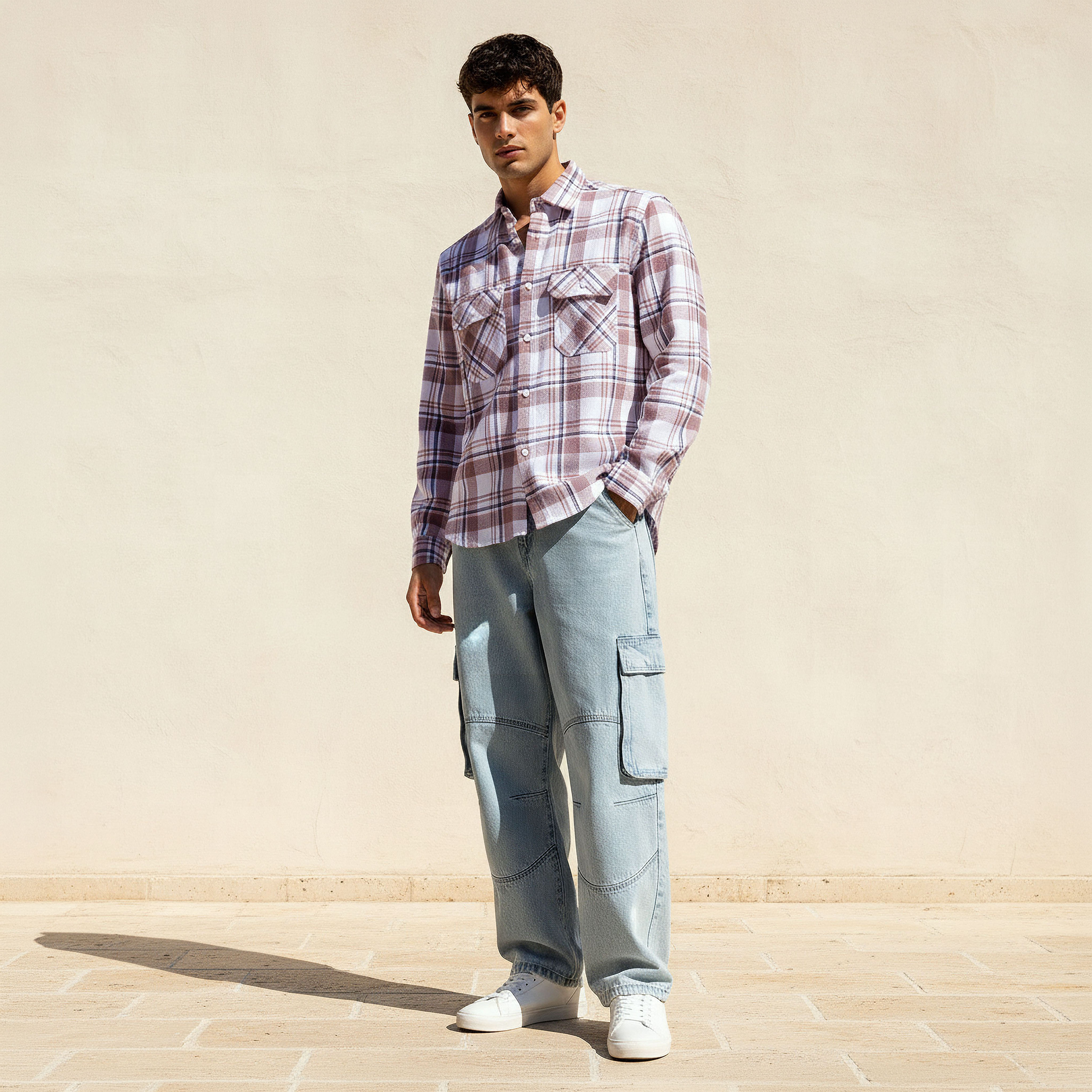 Lee Cooper Men Regular Fit Collared Checked Long Sleeve Shirt-PROMO_SP_SA_2FOR149_110625-image-3