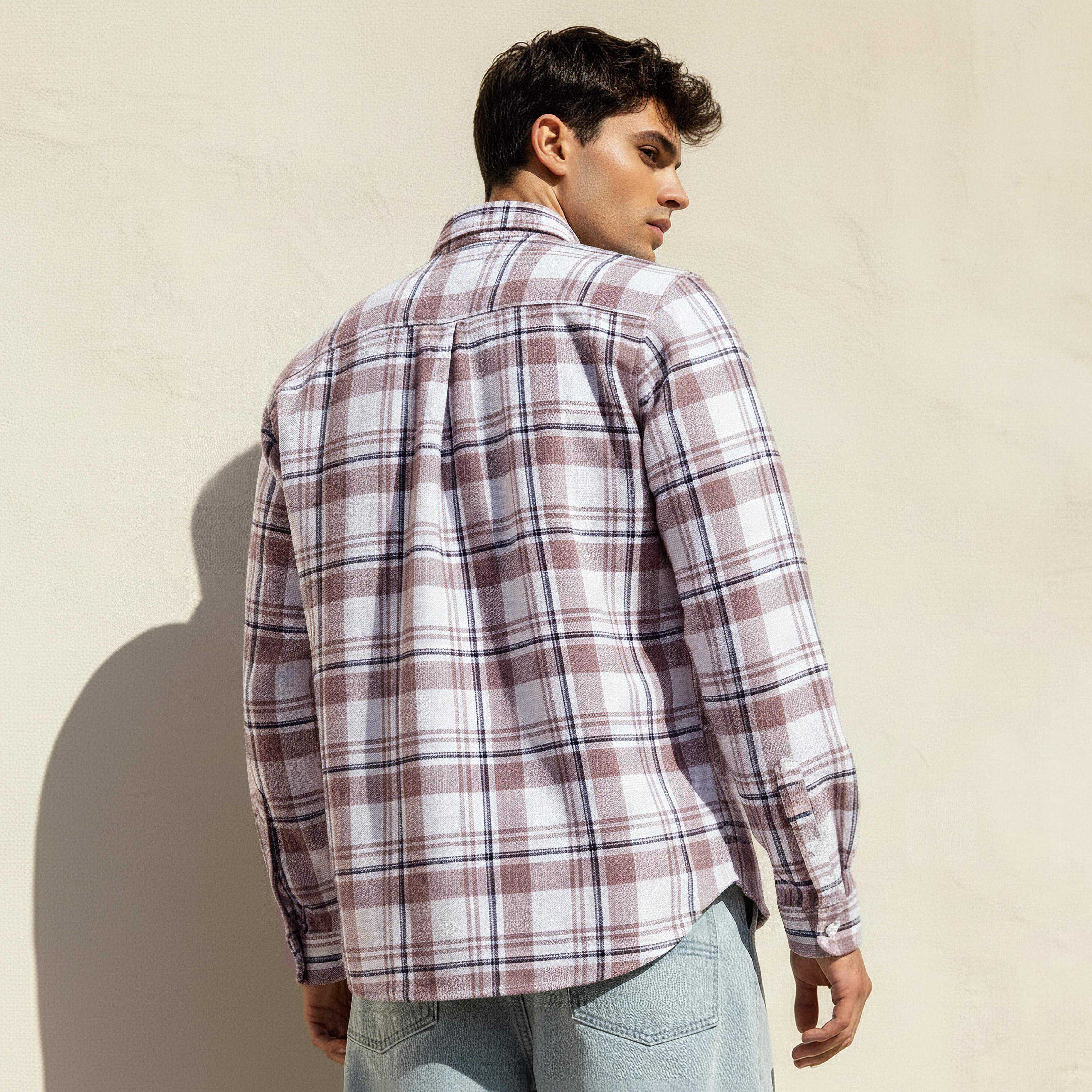 Lee Cooper Men Regular Fit Collared Checked Long Sleeve Shirt-PROMO_SP_SA_2FOR149_110625-image-4