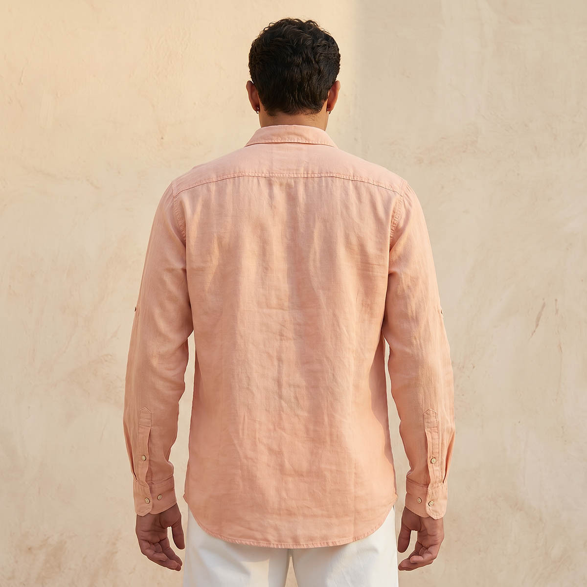 Lee Cooper Men Regular Fit Collared Long Sleeves Linen Shirt-men-clothing-shirts-image-4