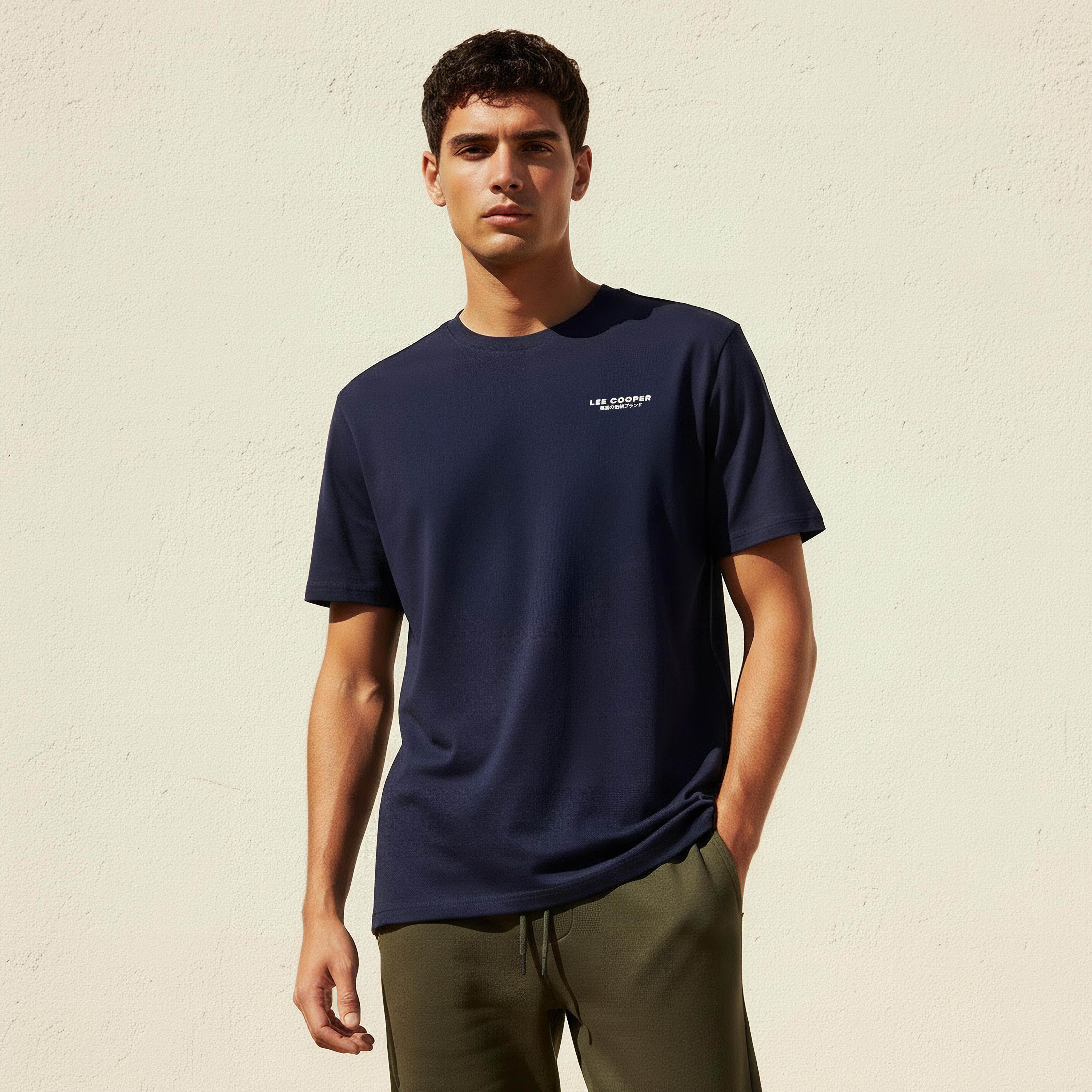 Lee Cooper Men Regular Fit Crew Neck Short Sleeve Logo Print T-shirt-men-clothing-tshirtsandpolos-tshirts-image-3