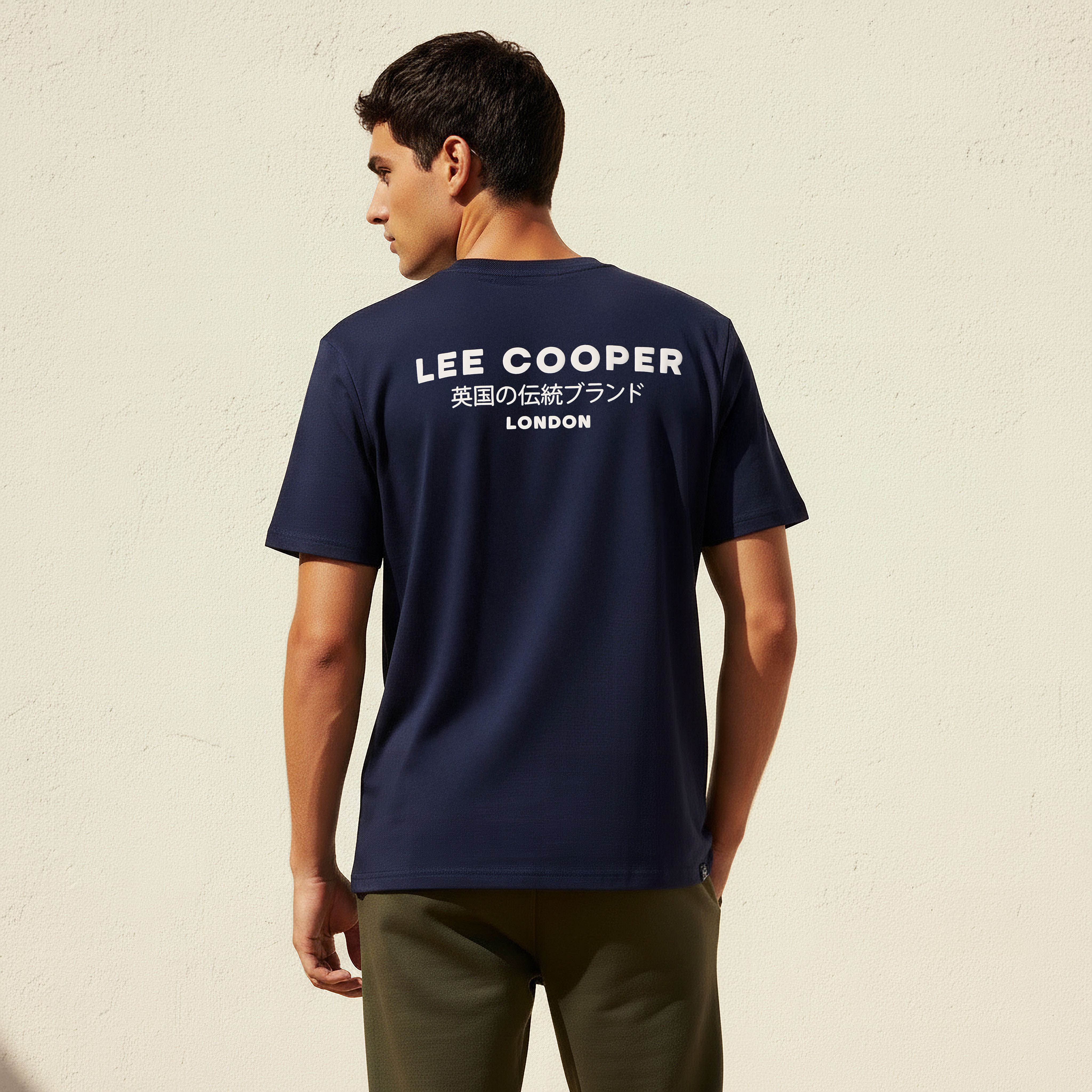 Lee Cooper Men Regular Fit Crew Neck Short Sleeve Logo Print T-shirt-men-clothing-tshirtsandpolos-tshirts-image-1