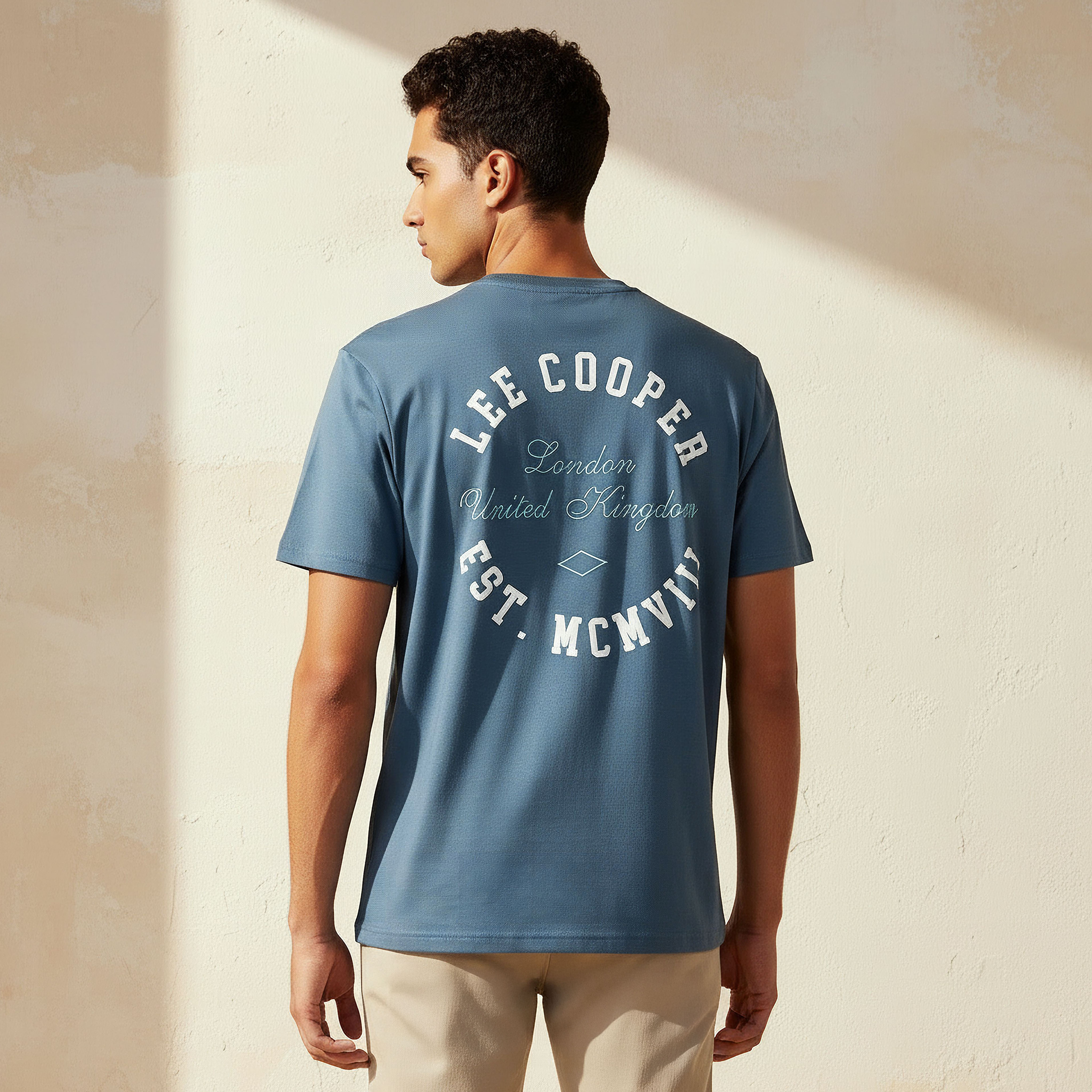 Lee Cooper Men Regular Fit Crew Neck Short Sleeve Logo Print T-shirt-men-clothing-tshirtsandpolos-tshirts-image-1