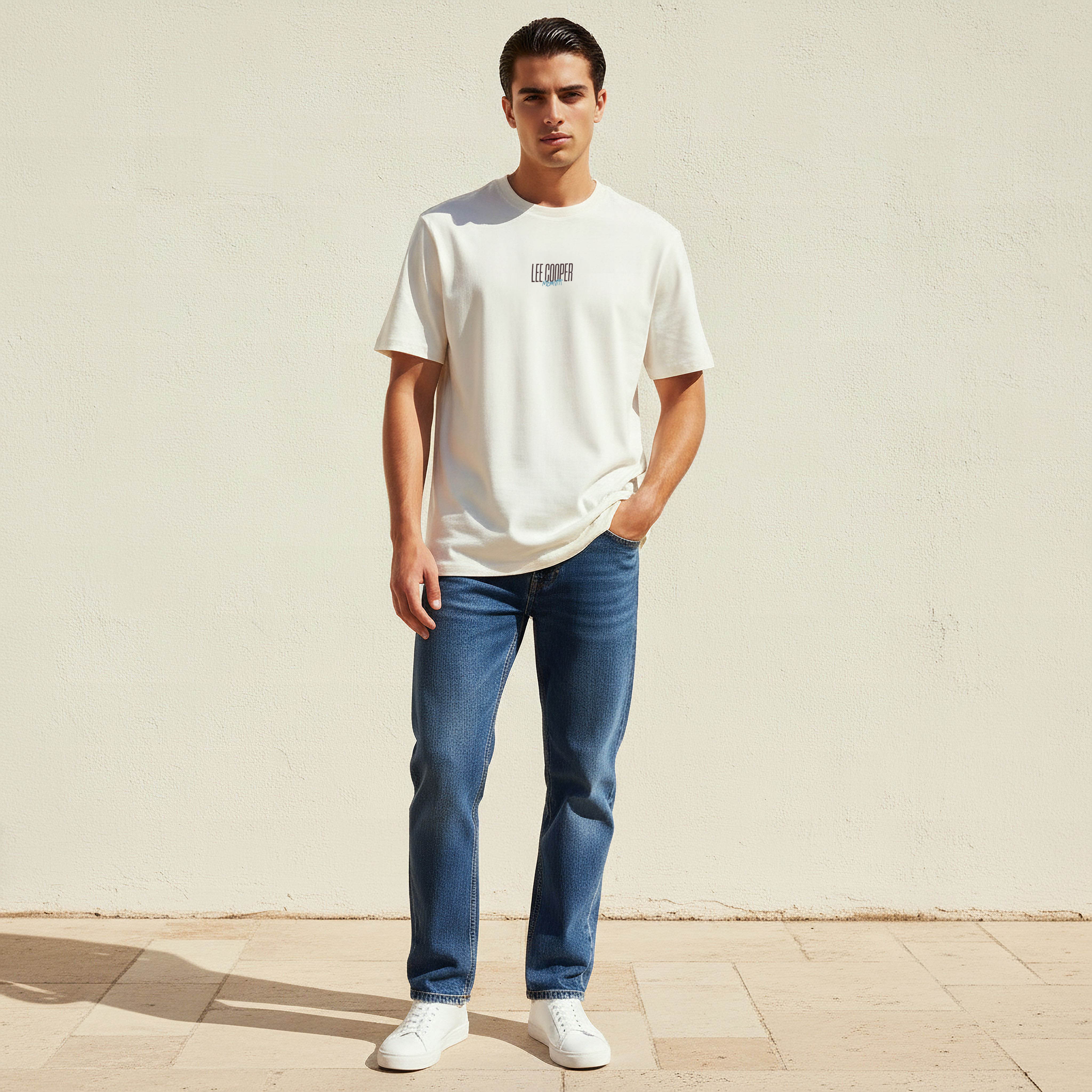Lee Cooper Men Regular Fit Crew Neck Short Sleeve Logo Print T-shirt-men-clothing-tshirtsandpolos-tshirts-image-4