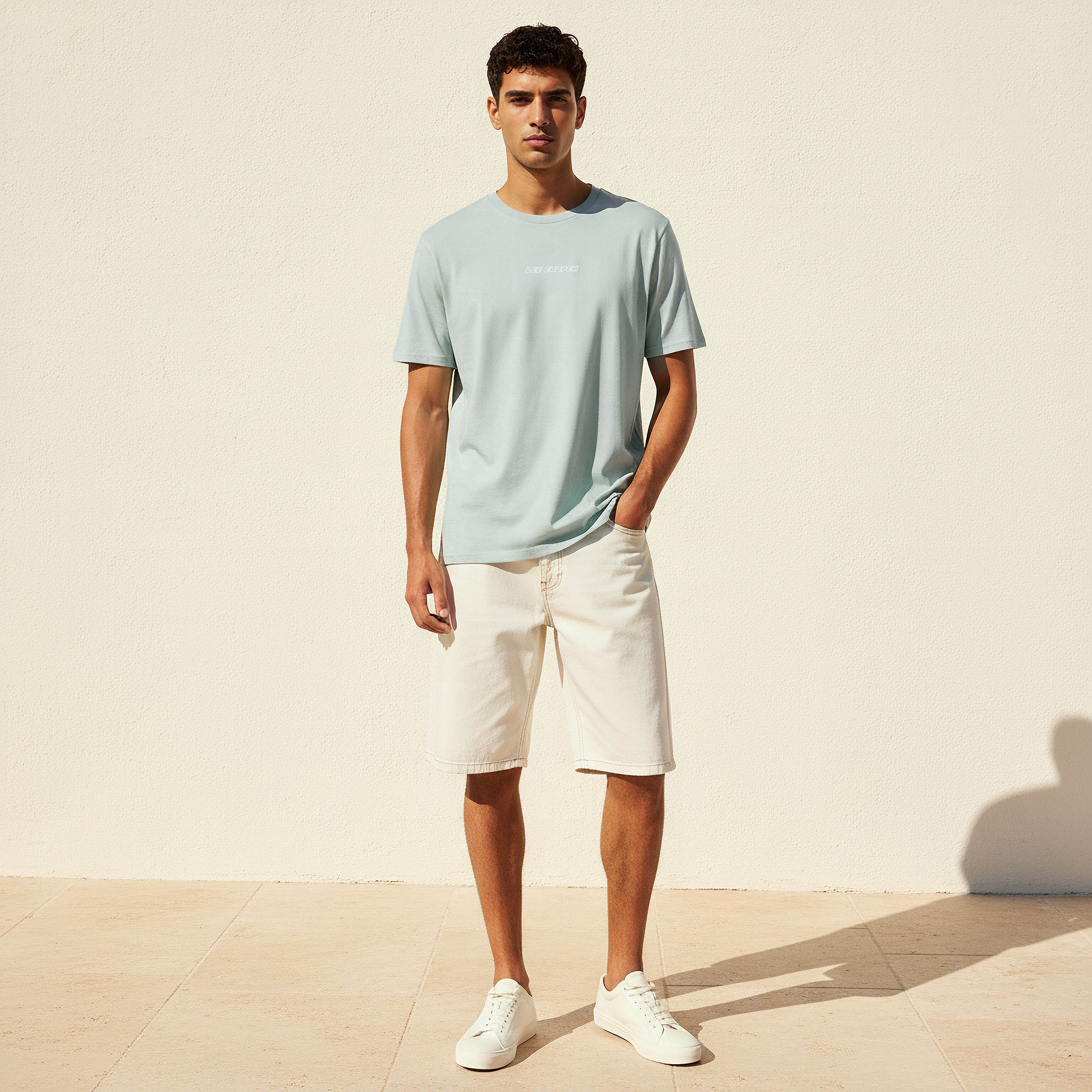 Lee Cooper Men Regular Fit Crew Neck Short Sleeve Logo Print T-shirt-men-clothing-tshirtsandpolos-tshirts-image-4