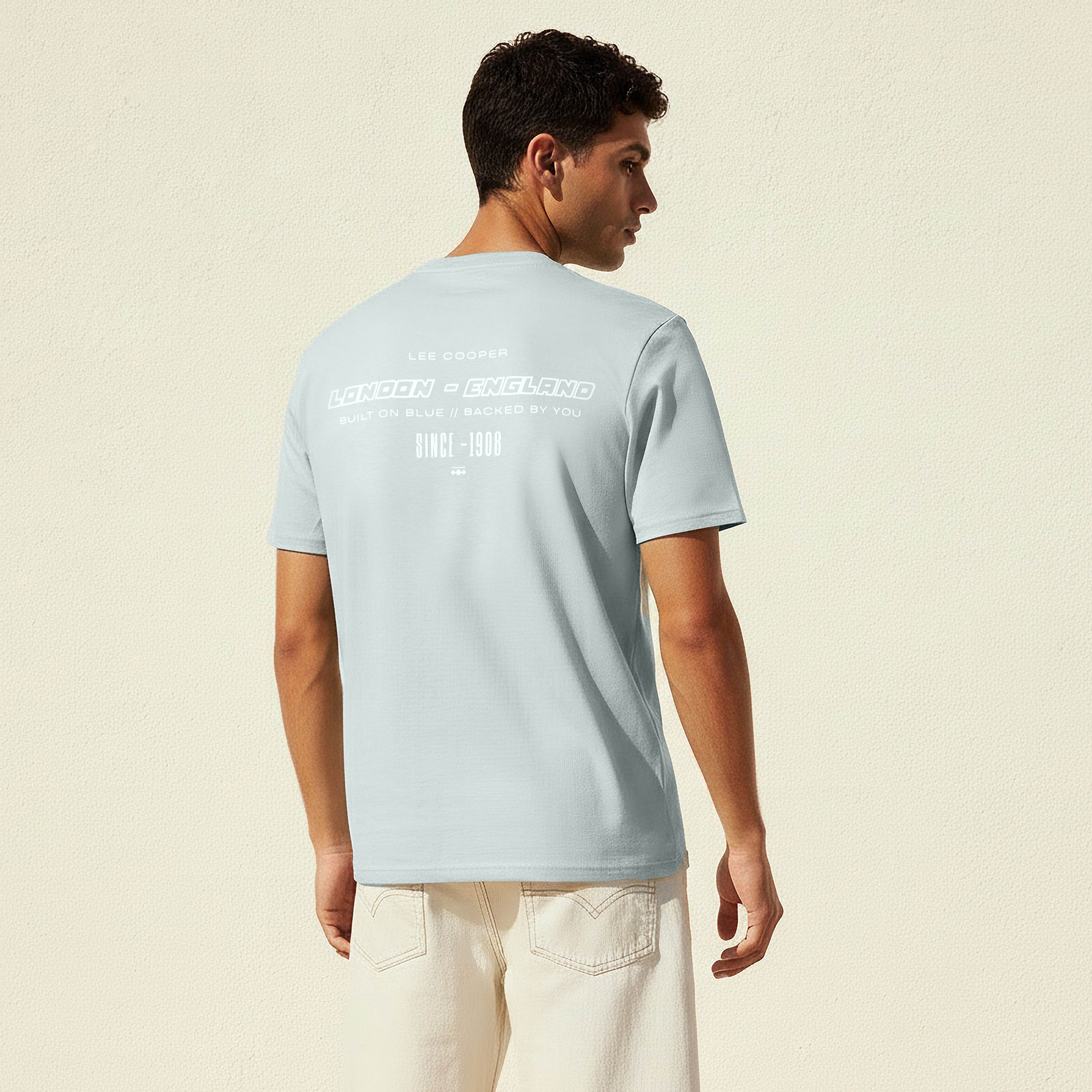 Lee Cooper Men Regular Fit Crew Neck Short Sleeve Logo Print T-shirt-men-clothing-tshirtsandpolos-tshirts-image-1