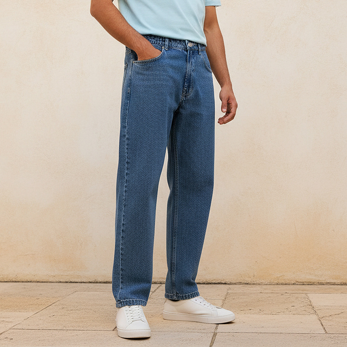 Lee Cooper Men Baggy Fit Pocket Jeans-men-clothing-bottoms-jeans-image-1
