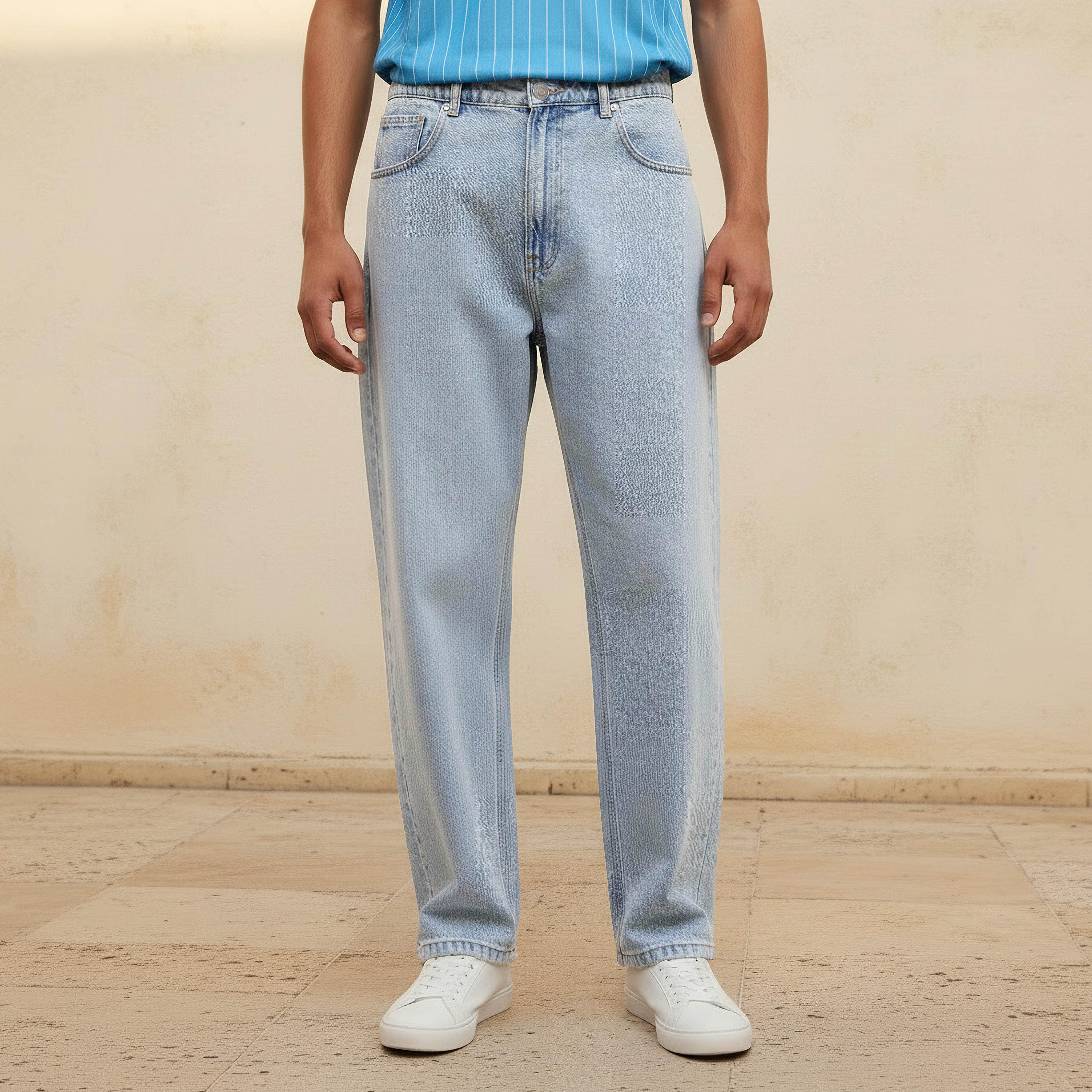 Lee Cooper Men Baggy Fit Pocket Jeans-men-clothing-bottoms-jeans-image-1