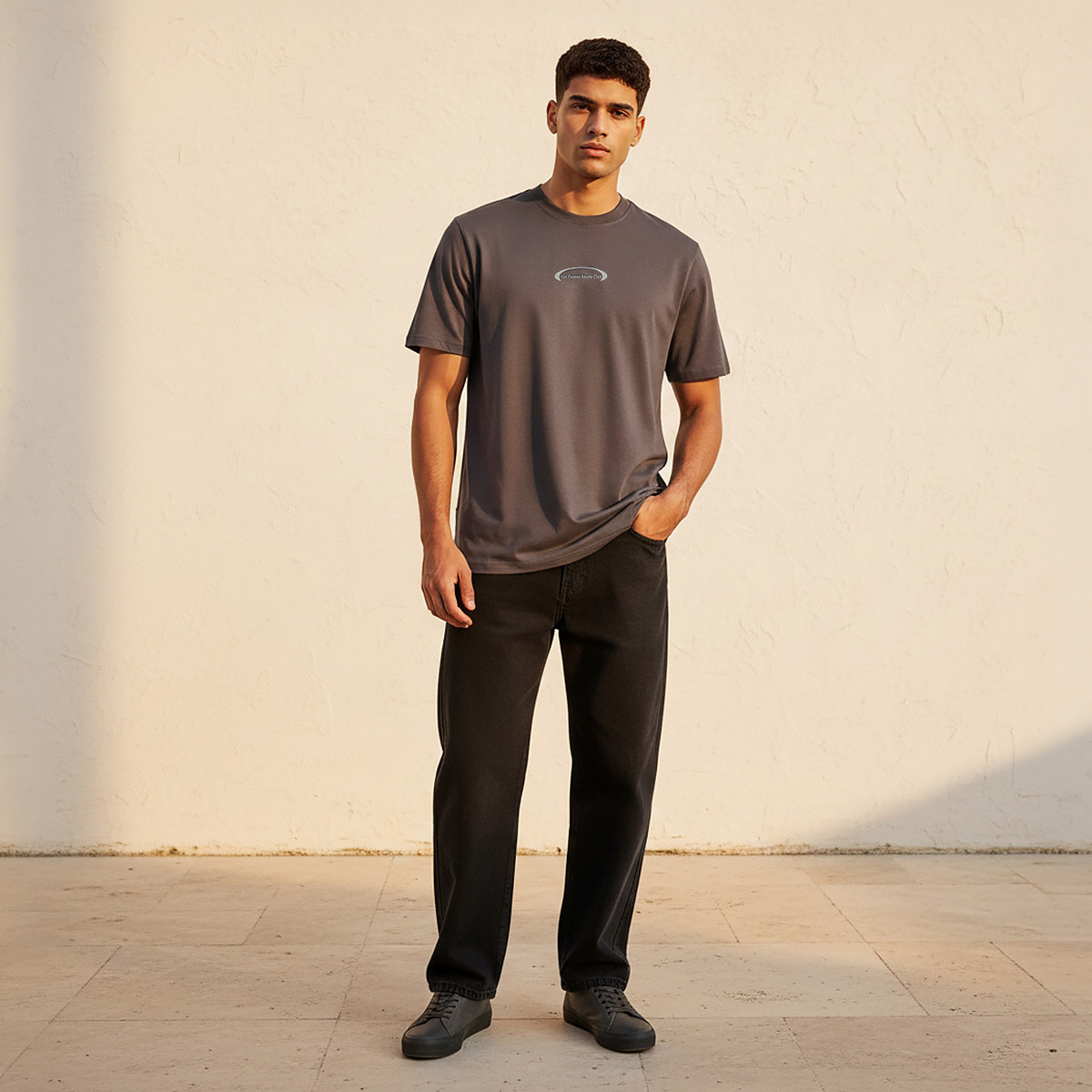 Lee Cooper Men Regular Fit Crew Neck Short Sleeve Logo Print T-shirt-men-clothing-tshirtsandpolos-tshirts-image-3