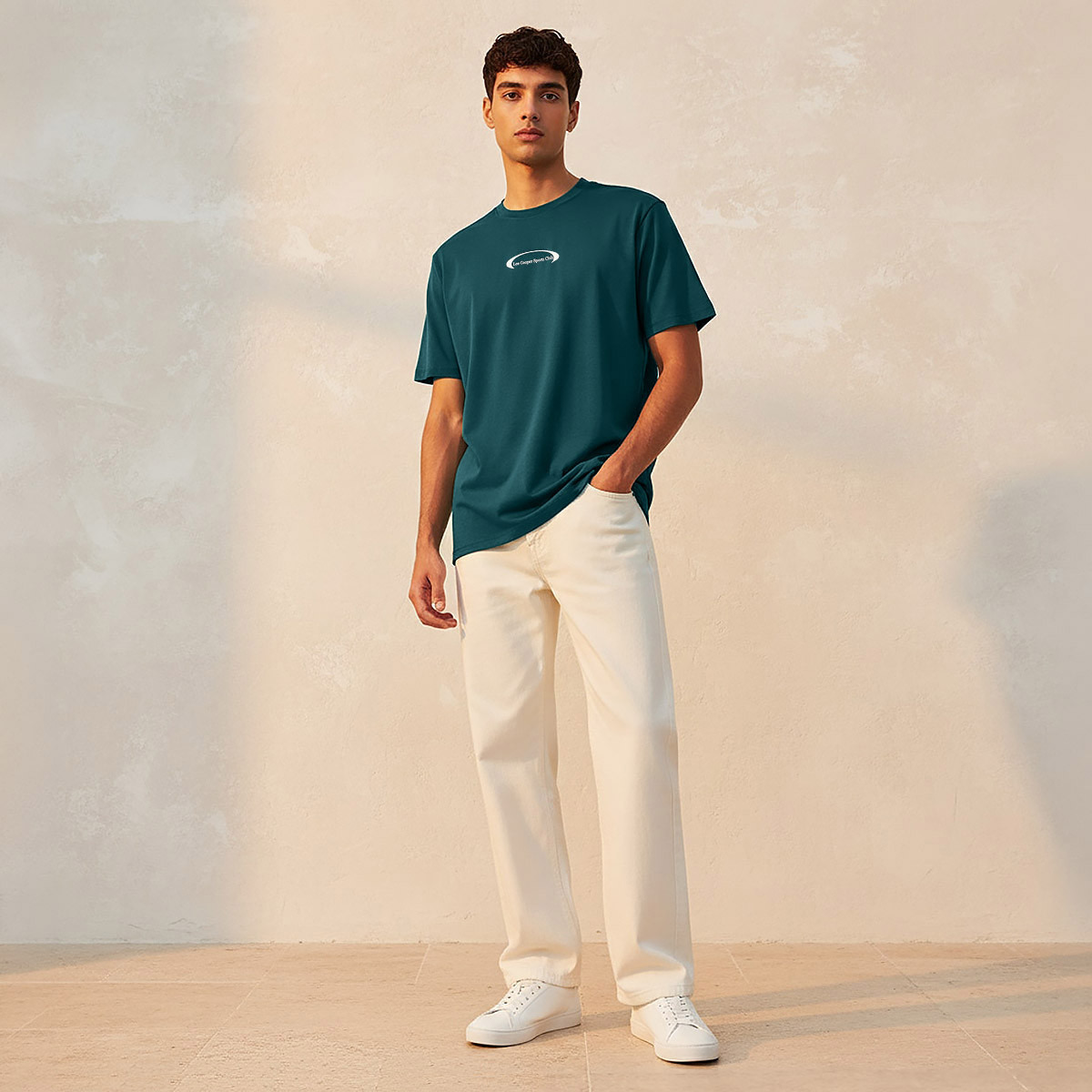 Lee Cooper Men Regular Fit Crew Neck Short Sleeve Logo Print T-shirt-men-clothing-tshirtsandpolos-tshirts-image-3