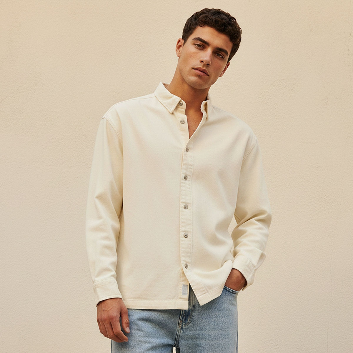 Lee Cooper Regular Fit Collared Long Sleeves Shirt-men-clothing-shirts-image-1