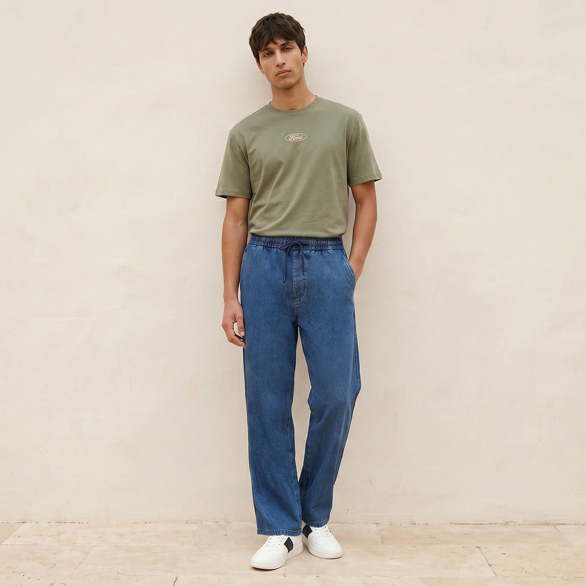 Lee Cooper Baggy Fit Drawstring Waist Jeans-men-clothing-jeans-image-11