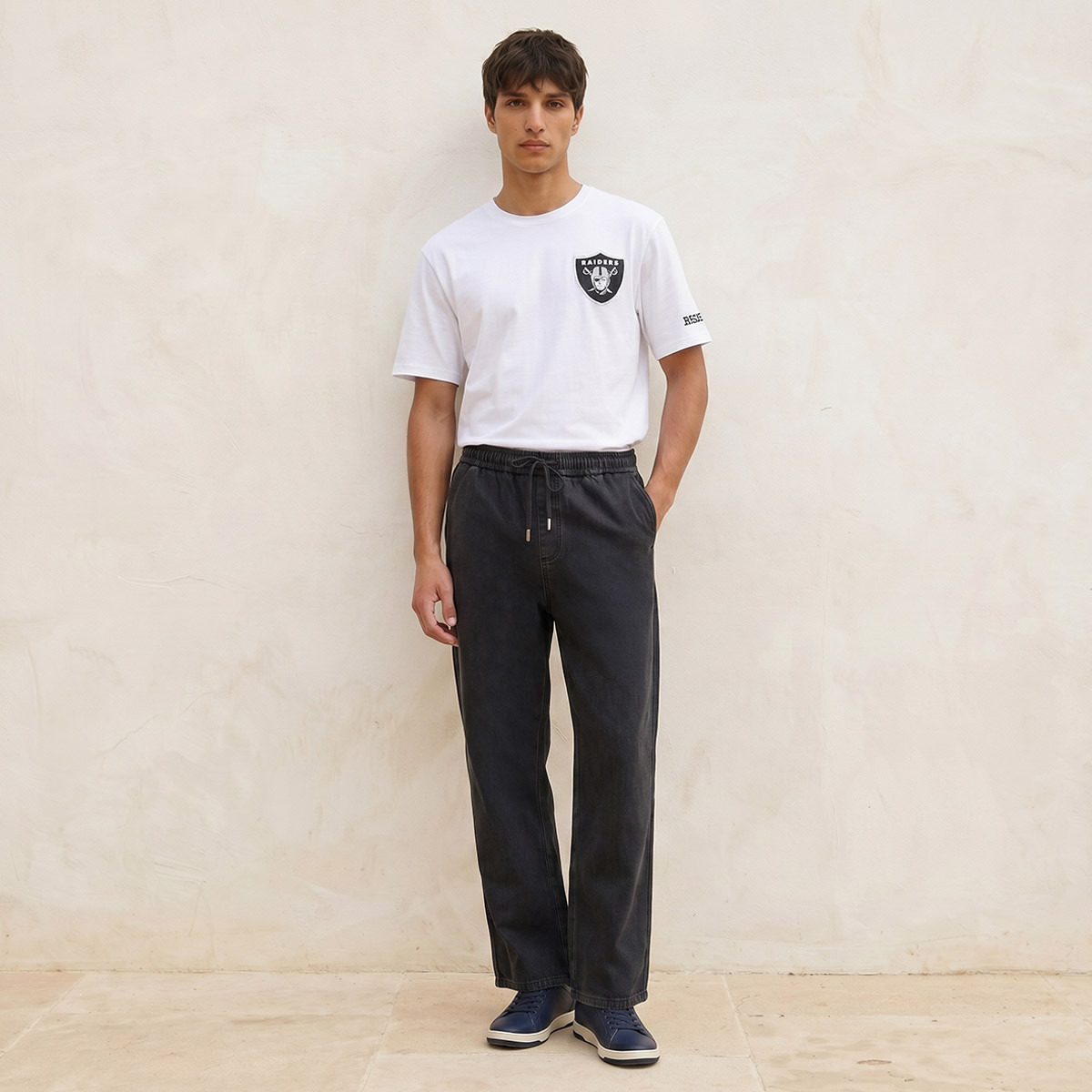 بنطلون جينز برباط خصر وقصة باجي من لي كوبر-men-clothing-jeans-image-3