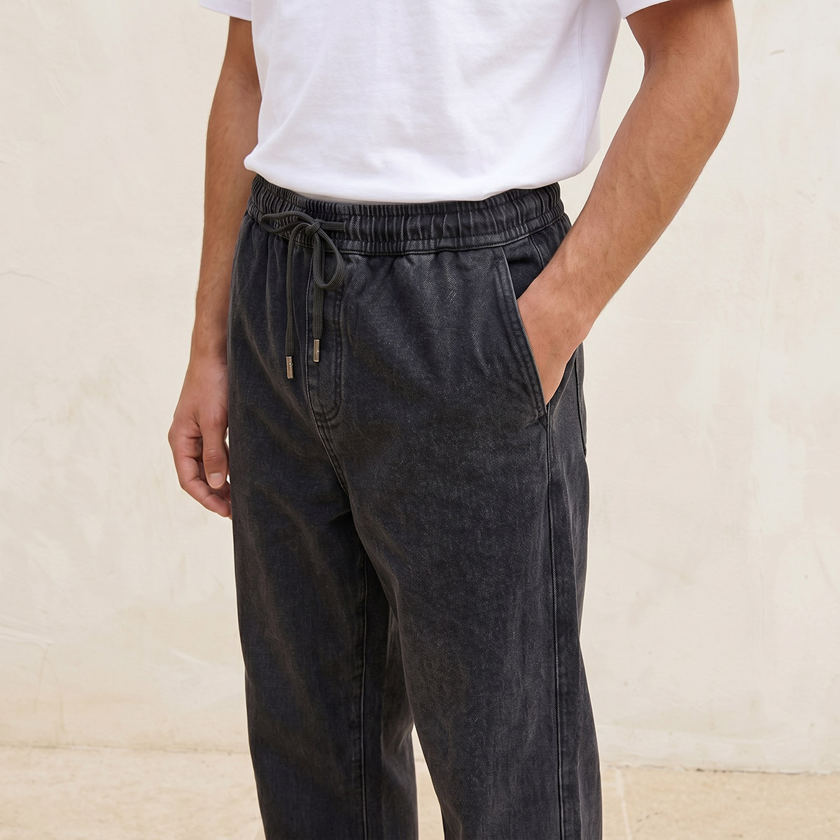 بنطلون جينز برباط خصر وقصة باجي من لي كوبر-men-clothing-jeans-image-5