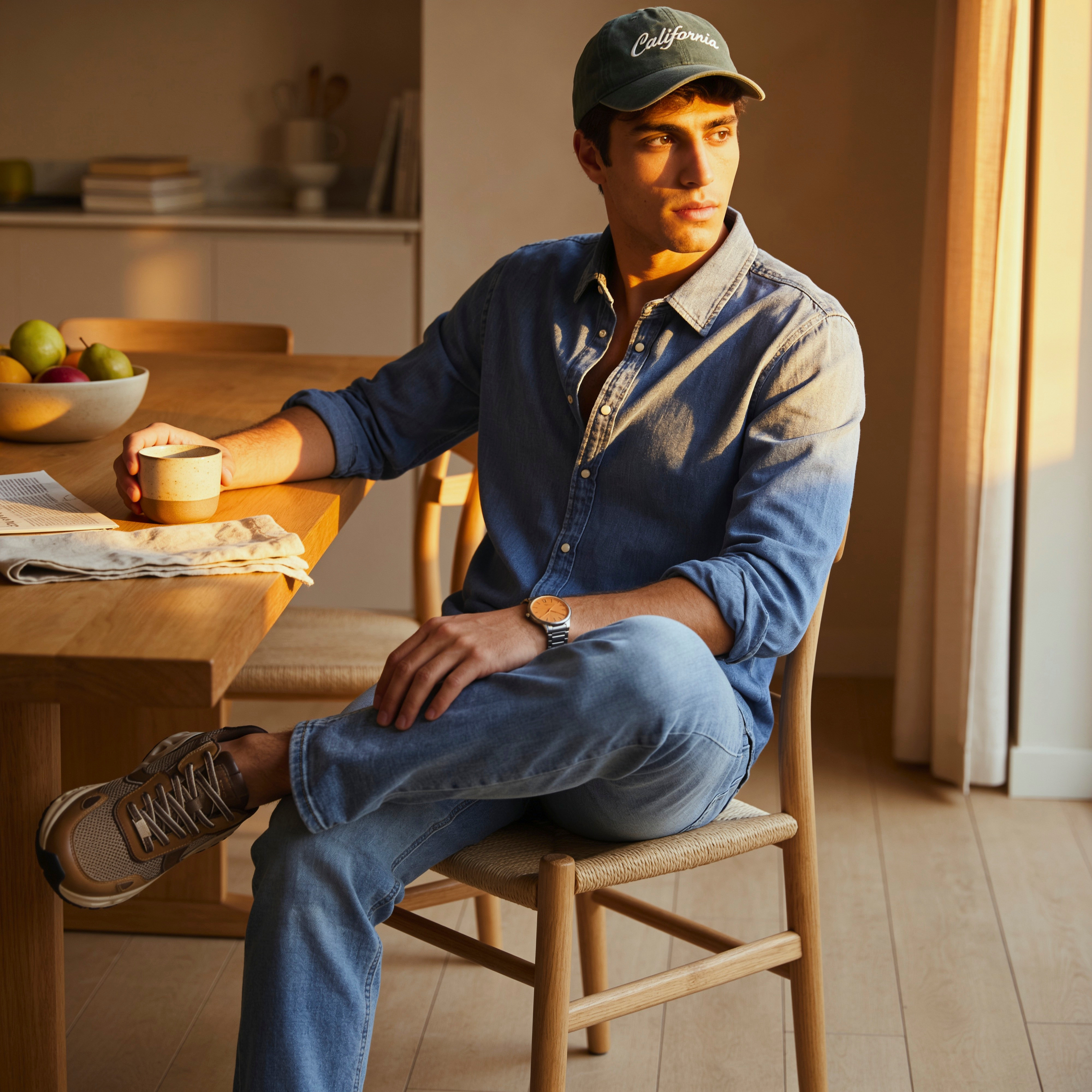 قميص بقصّة عادية وأكمام طويلة من لي كوبر-men-clothing-shirts-image-5
