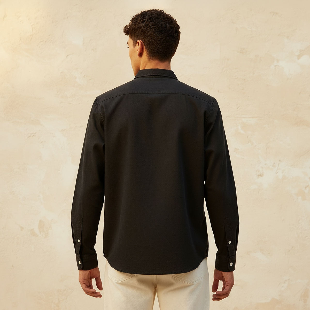 قميص بقصة عادية وياقة وأكمام طويلة من لي كوبر-men-clothing-shirts-image-4