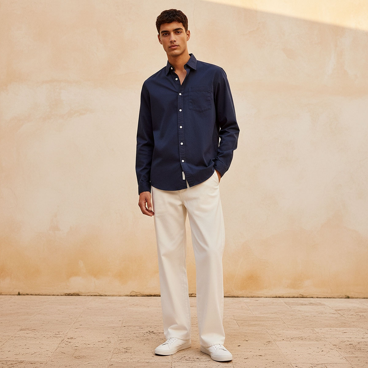 Lee Cooper Regular Fit Collared Long Sleeves Shirt-men-clothing-shirts-image-3