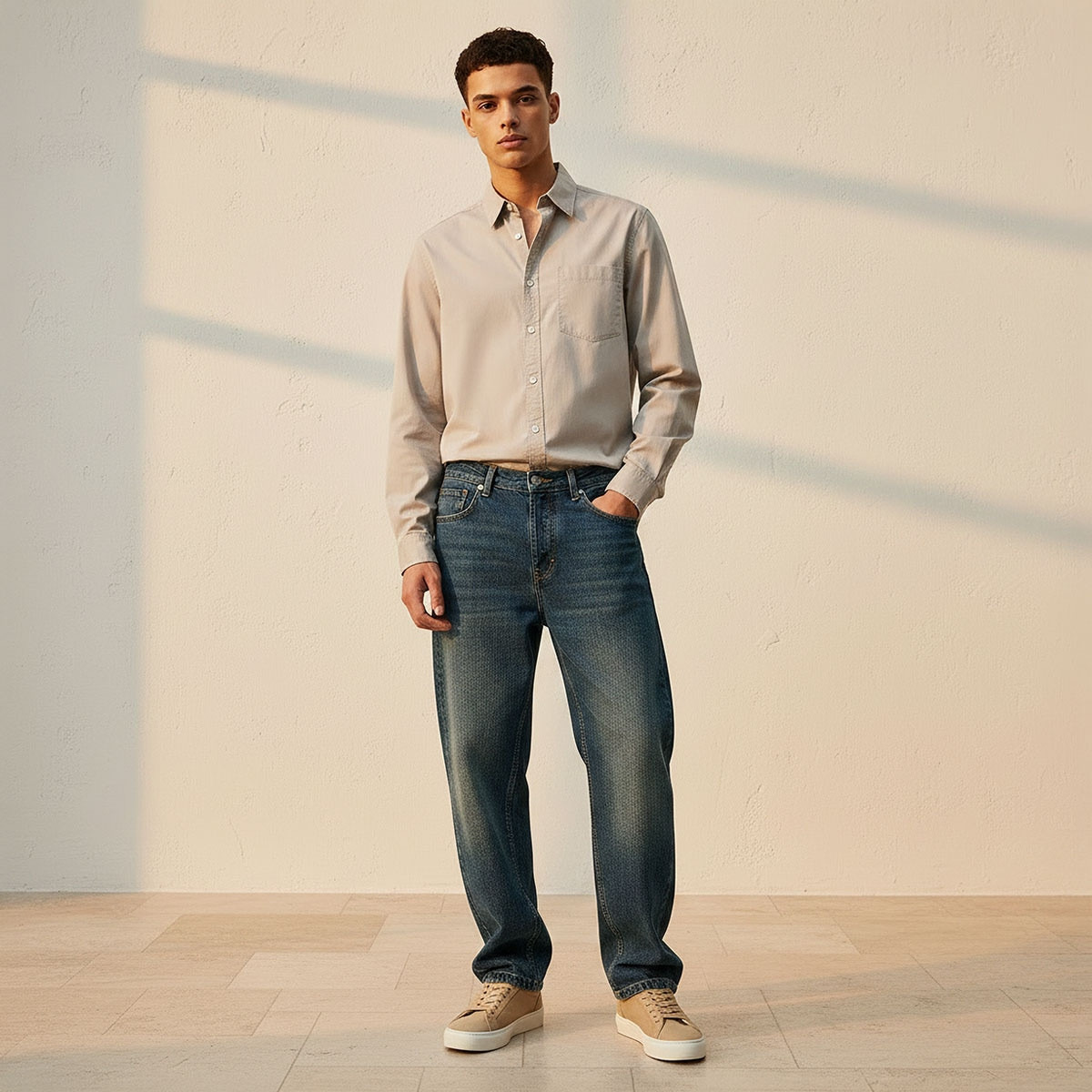 Lee Cooper Regular Fit Collared Long Sleeves Shirt-men-clothing-shirts-image-5