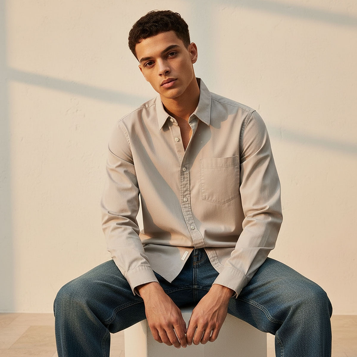 Lee Cooper Regular Fit Collared Long Sleeves Shirt-men-clothing-shirts-image-6