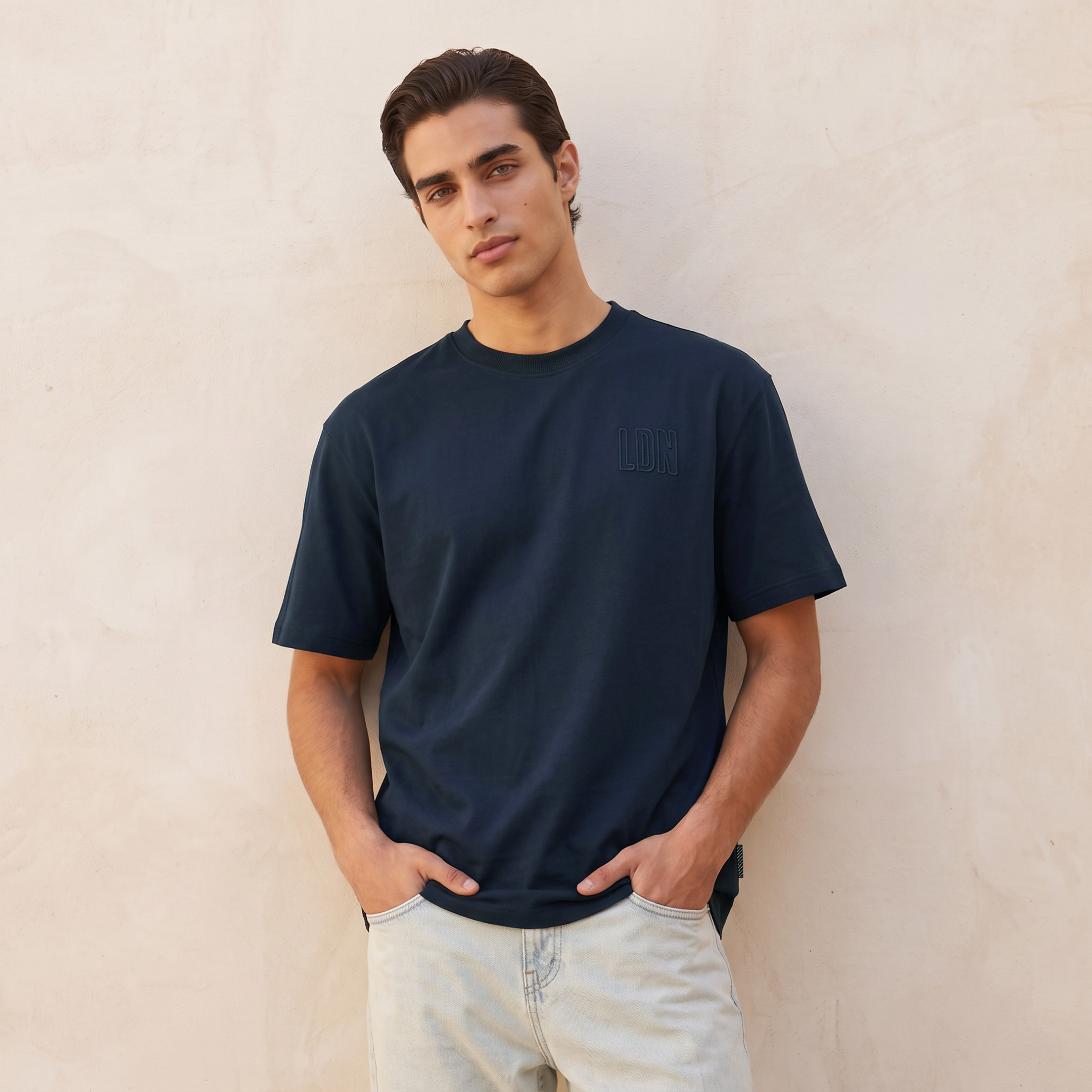 Lee Cooper Regular Fit Crew Neck Short Sleeves Embroidered T-shirt-men-clothing-tshirtsandpolos-tshirts-image-1