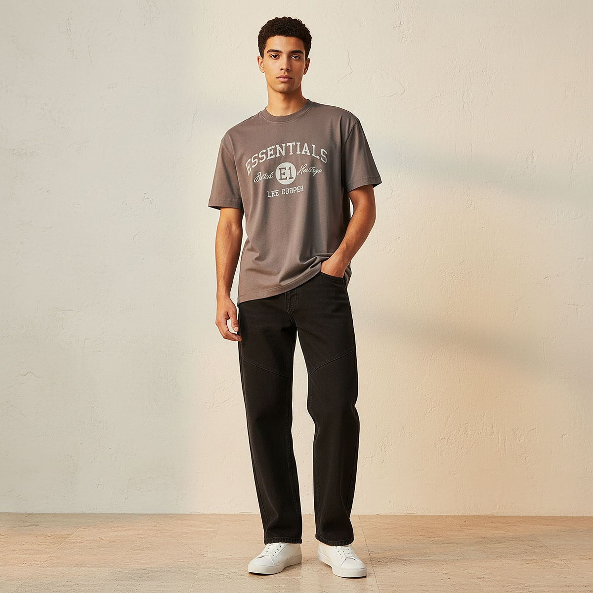 Lee Cooper Regular Fit Crew Neck Short Sleeves Logo Print T-shirt-men-clothing-tshirtsandpolos-tshirts-image-3