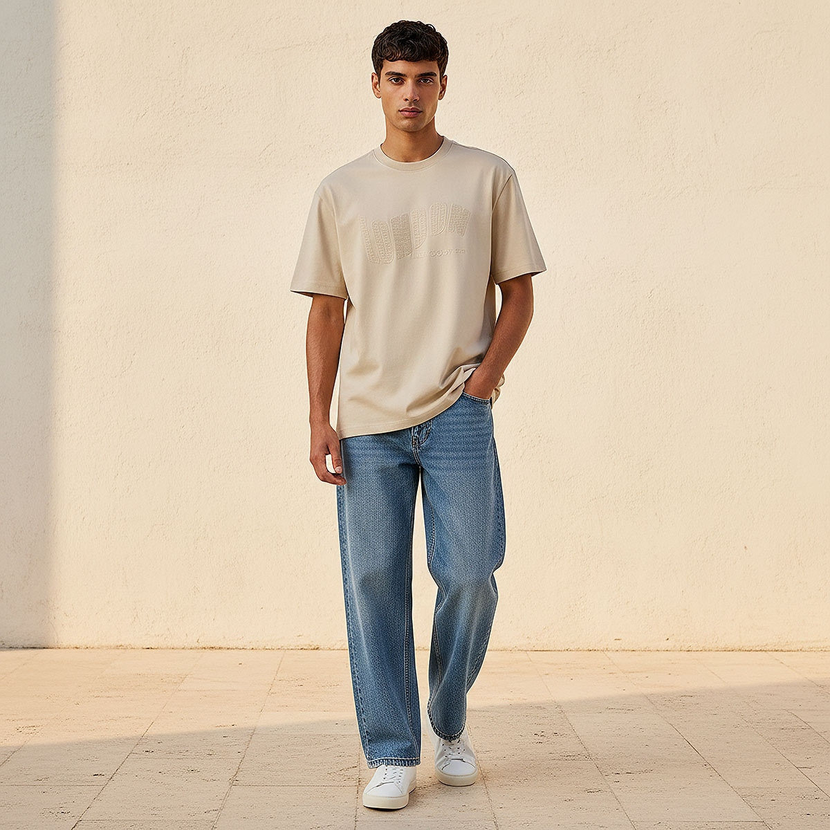 Lee Cooper Regular Fit Crew Neck Embroidered T-shirt-men-clothing-tshirtsandpolos-tshirts-image-3