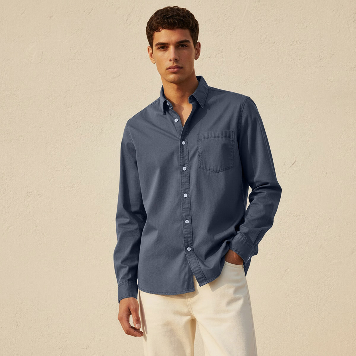 Lee Cooper Men Regular Fit Collared Long Sleeve Shirt-men-clothing-shirts-image-6