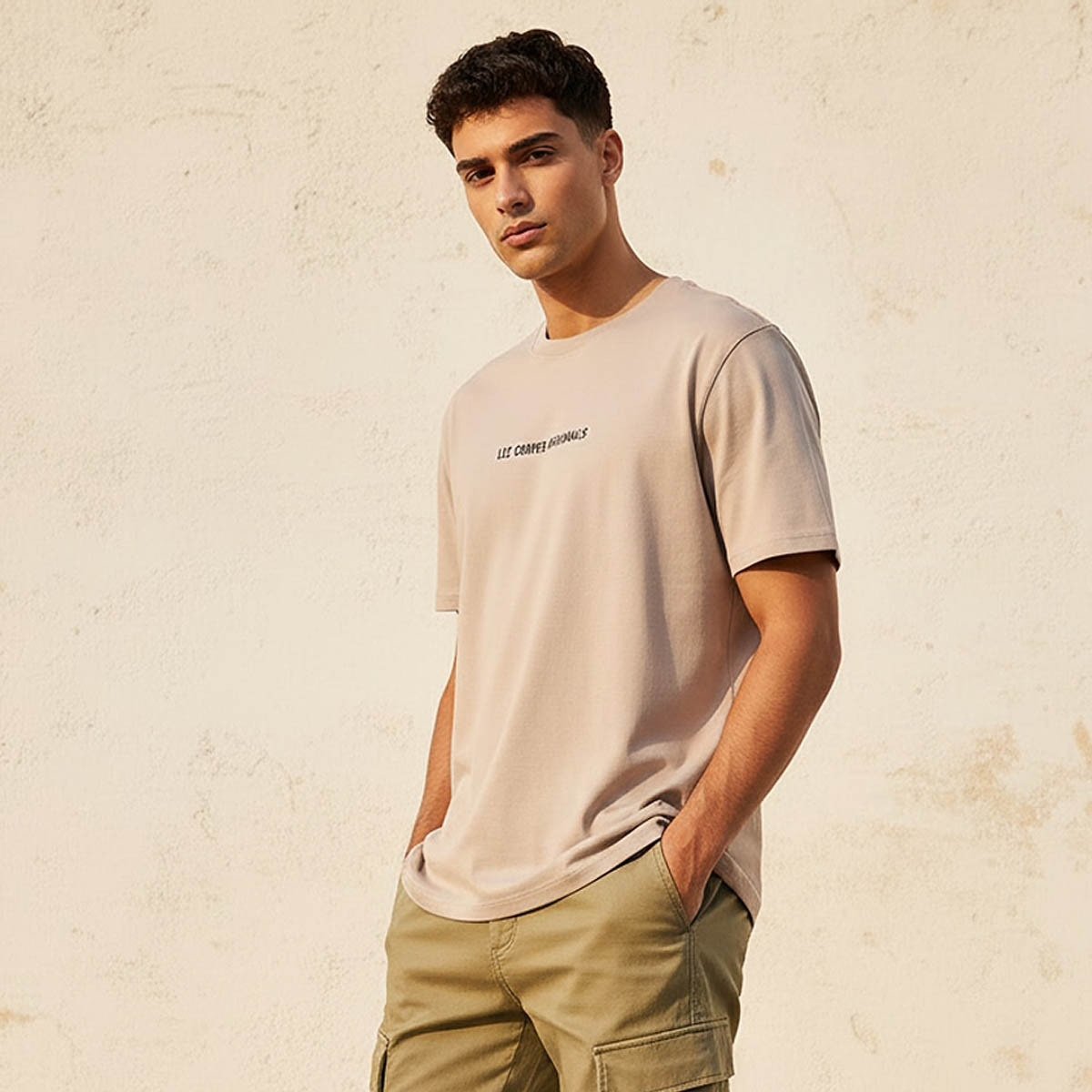 Lee Cooper Men Regular Fit Crew Neck Short Sleeve Logo Print T-shirt-men-clothing-tshirtsandpolos-tshirts-image-1
