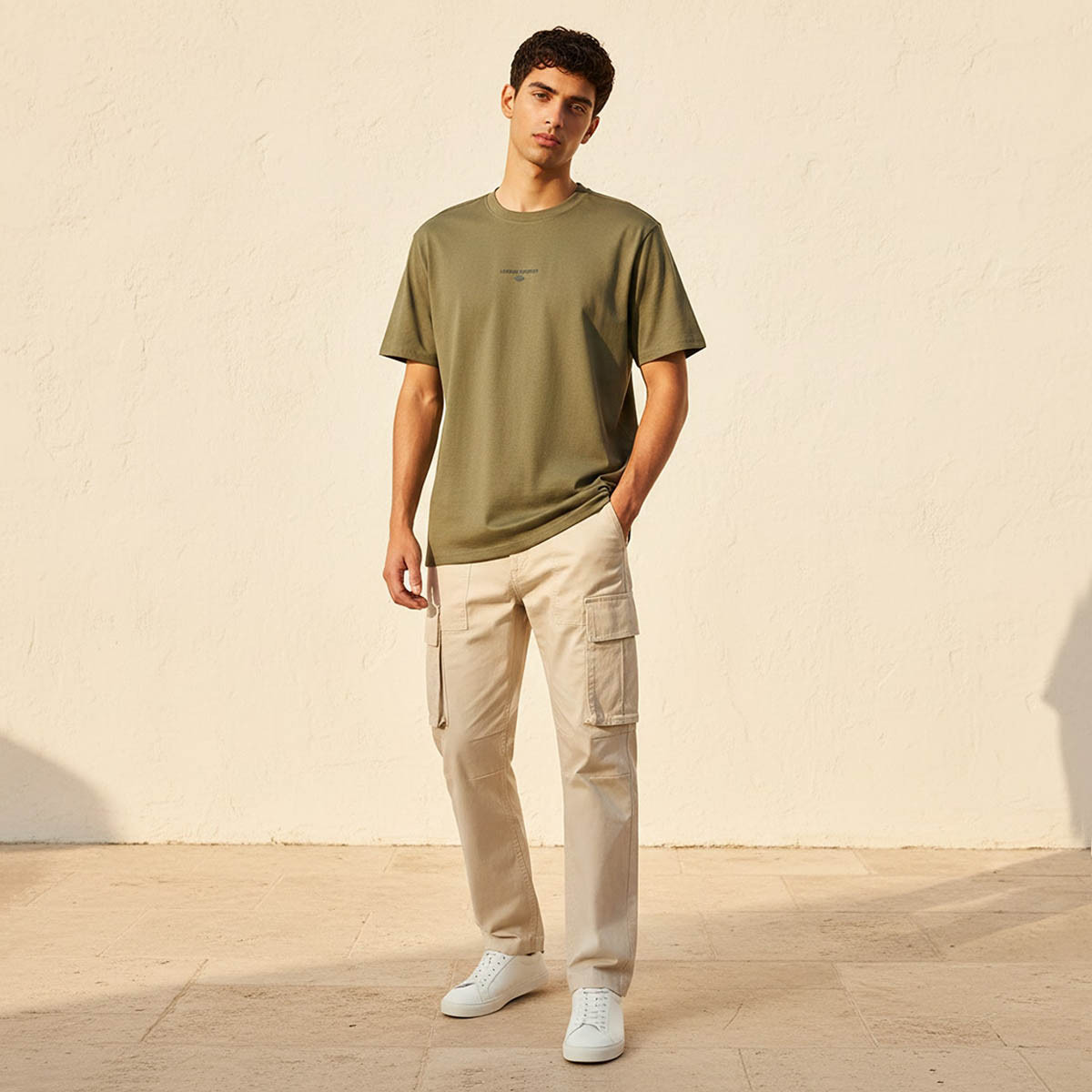 Lee Cooper Men Regular Fit Crew Neck Short Sleeve Logo Print T-shirt-men-clothing-tshirtsandpolos-tshirts-image-3