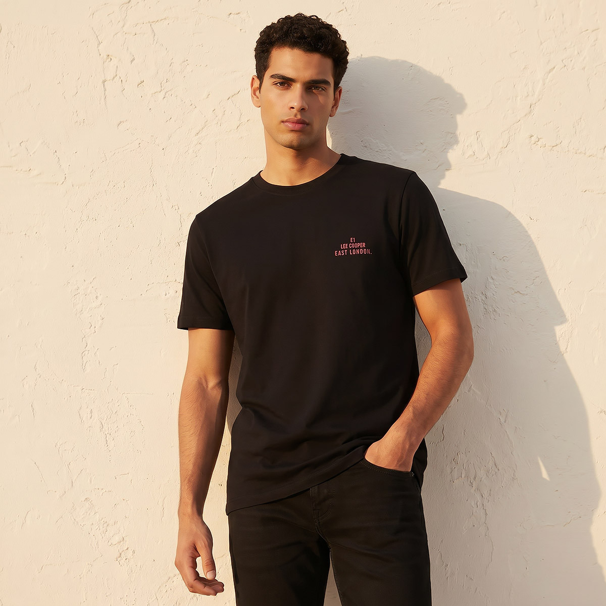 Lee Cooper Men Regular Fit Crew Neck Short Sleeve Logo Print T-shirt-men-clothing-tshirtsandpolos-tshirts-image-1