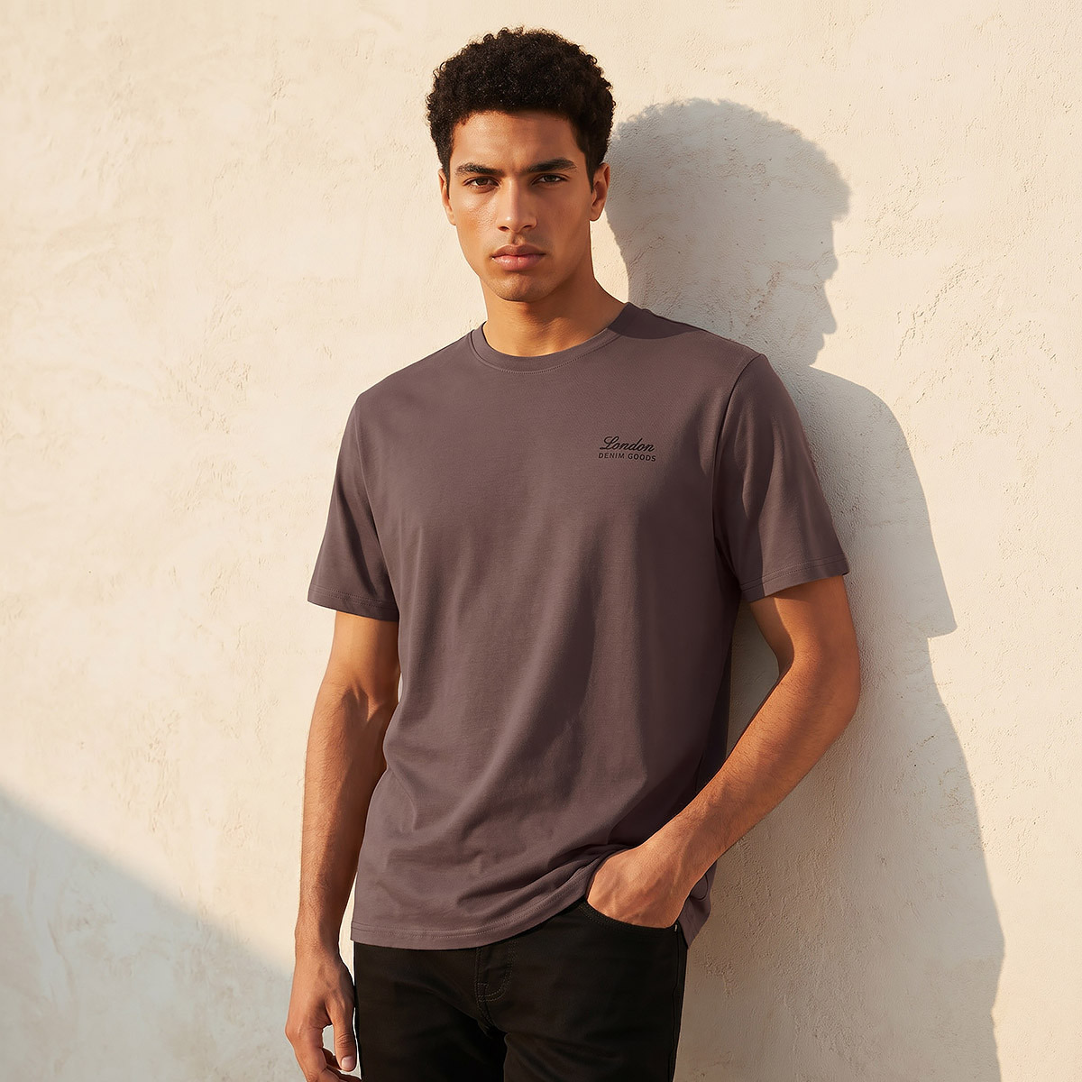Lee Cooper Men Regular Fit Crew Neck Short Sleeve Logo Print T-shirt-men-clothing-tshirtsandpolos-tshirts-image-1