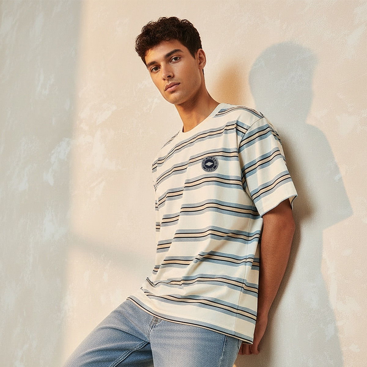 Lee Cooper Regular Fit Crew Neck Short Sleeves Striped T-shirt-men-clothing-tshirtsandpolos-tshirts-image-1