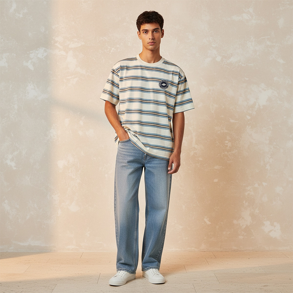 Lee Cooper Regular Fit Crew Neck Short Sleeves Striped T-shirt-men-clothing-tshirtsandpolos-tshirts-image-3