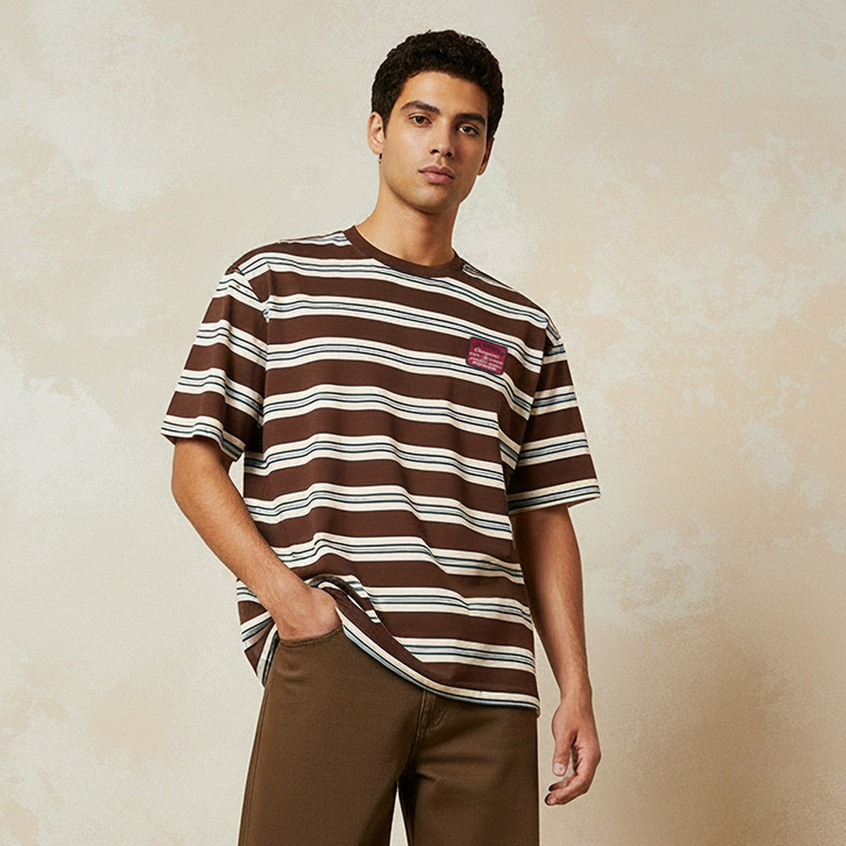 Lee Cooper Regular Fit Crew Neck Short Sleeves Striped T-shirt-men-clothing-tshirtsandpolos-tshirts-image-1