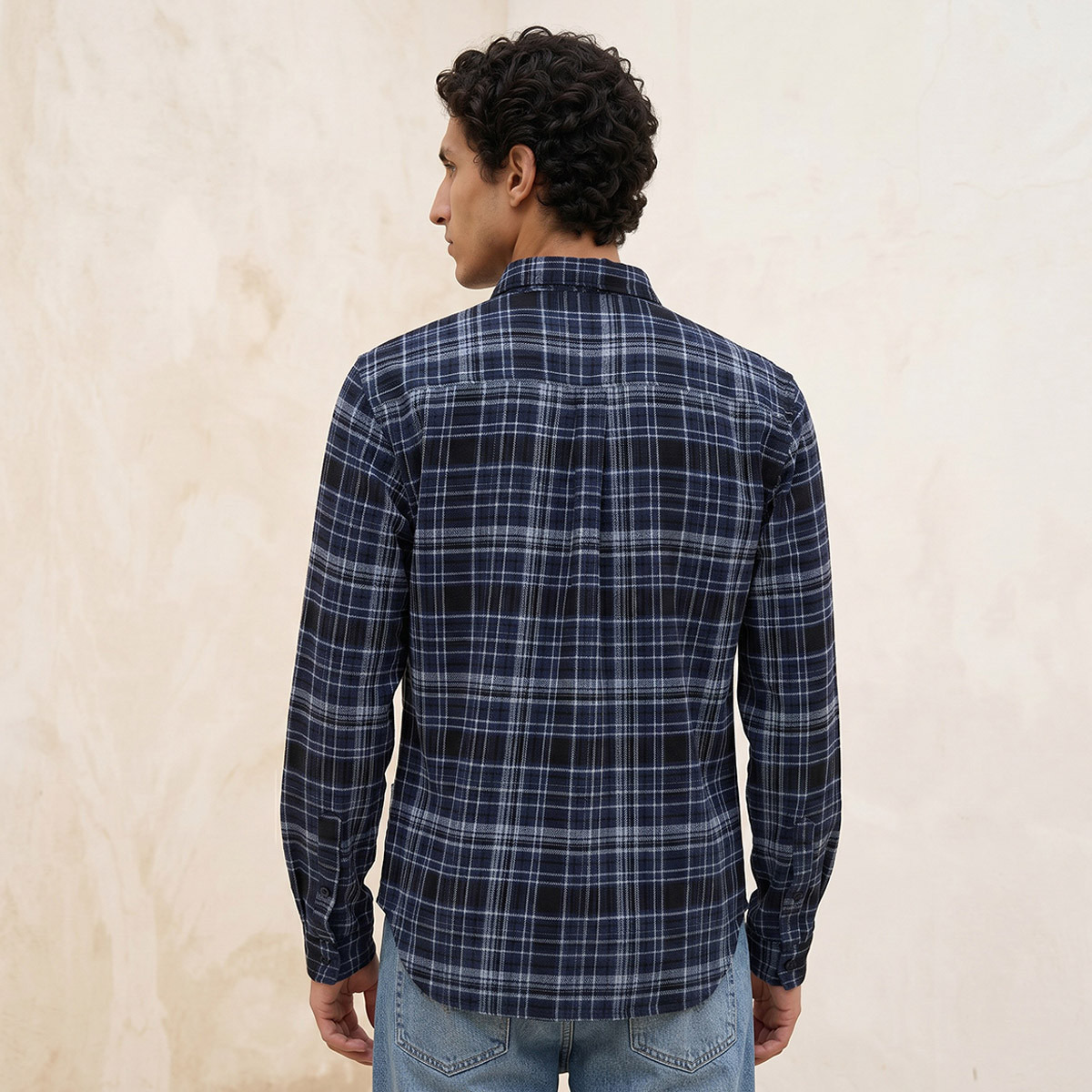 Lee Cooper Regular Fit Collared Checked Long Sleeves Shirt-men-clothing-shirts-image-4