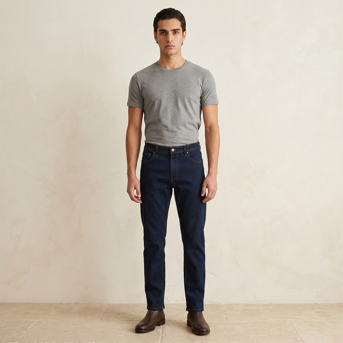 بنطلون جينز بقصّة سليم من لي كوبر-men-clothing-jeans-image-3