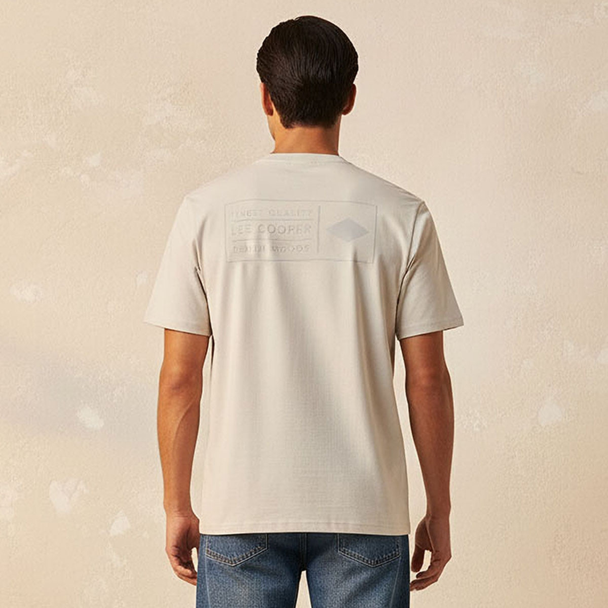 تيشيرت بقصة عادية وياقة دائرية وأكمام قصيرة بطبعة شعار من لي كوبر-men-clothing-tshirtsandpolos-tshirts-image-4