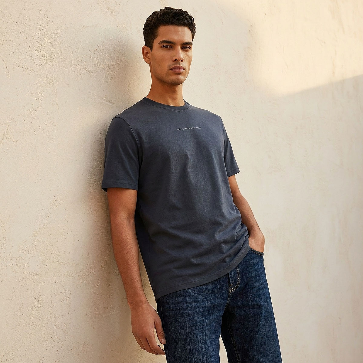 Lee Cooper Regular Fit Crew Neck Short Sleeves Logo Print T-shirt-men-clothing-tshirtsandpolos-tshirts-image-1