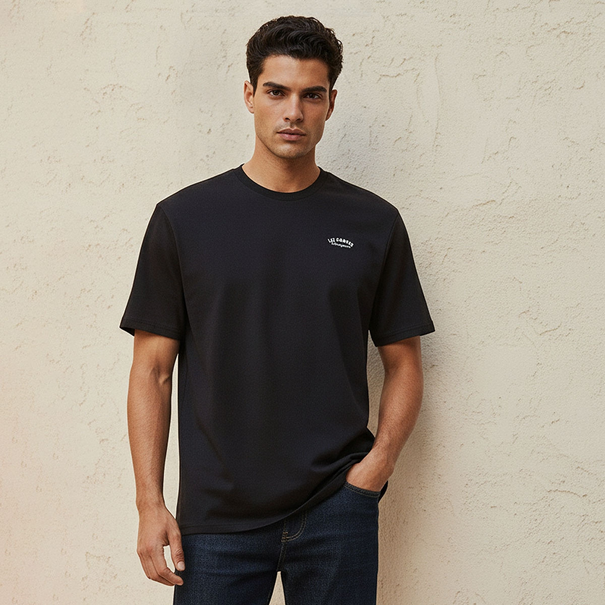 Lee Cooper Regular Fit Crew Neck Short Sleeves Logo Print T-shirt-men-clothing-tshirtsandpolos-tshirts-image-1