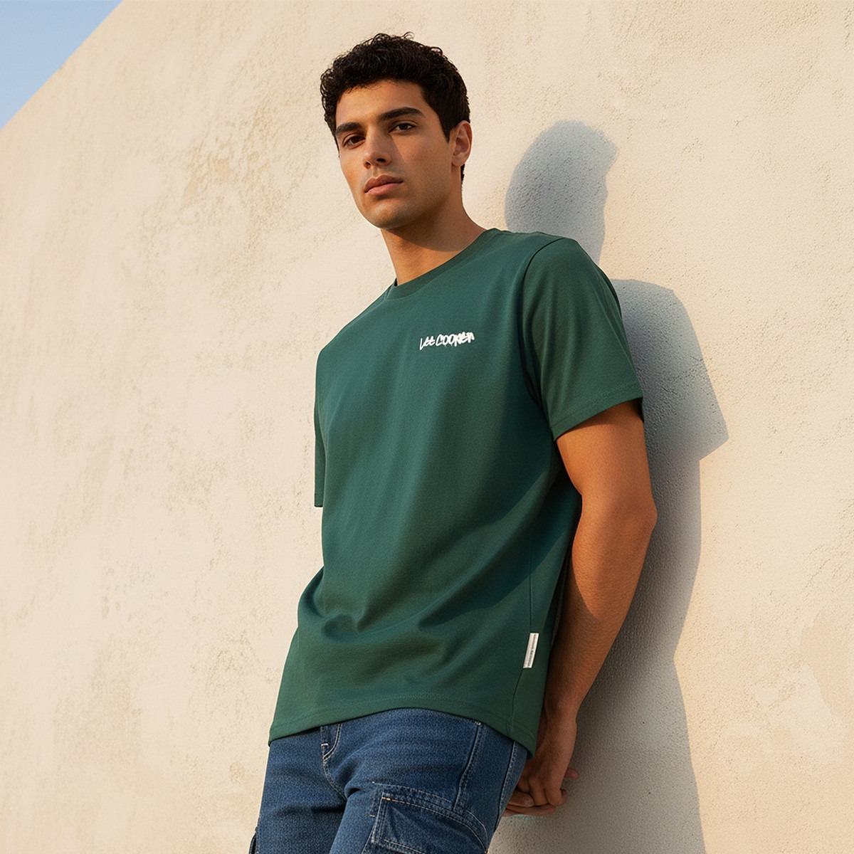Lee Cooper Regular Fit Crew Neck Short Sleeves Logo Print T-shirt-men-clothing-tshirtsandpolos-tshirts-image-1