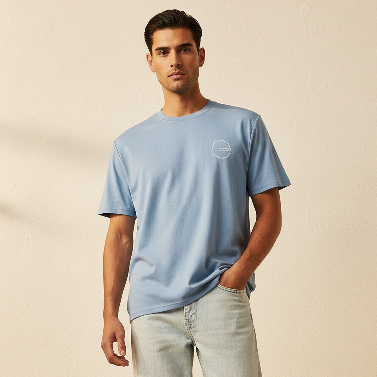 Lee Cooper Regular Fit Crew Neck Short Sleeves Logo Print T-shirt-men-clothing-tshirtsandpolos-tshirts-image-1